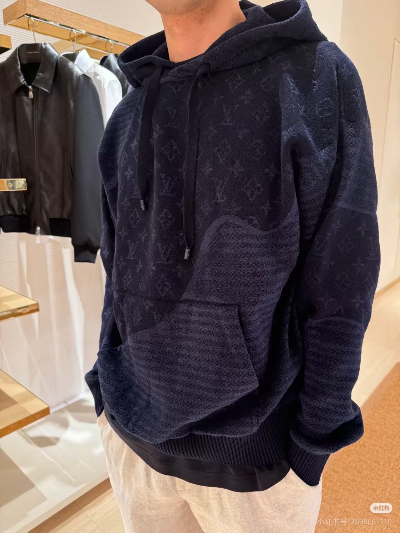 Louis Vuitton 루이비통 루이비통 사선 패턴 자카드 니트 후드티 4