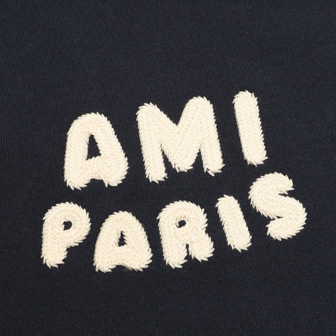 Ami 아미 25SS 자수 로고 후드 티셔츠 12