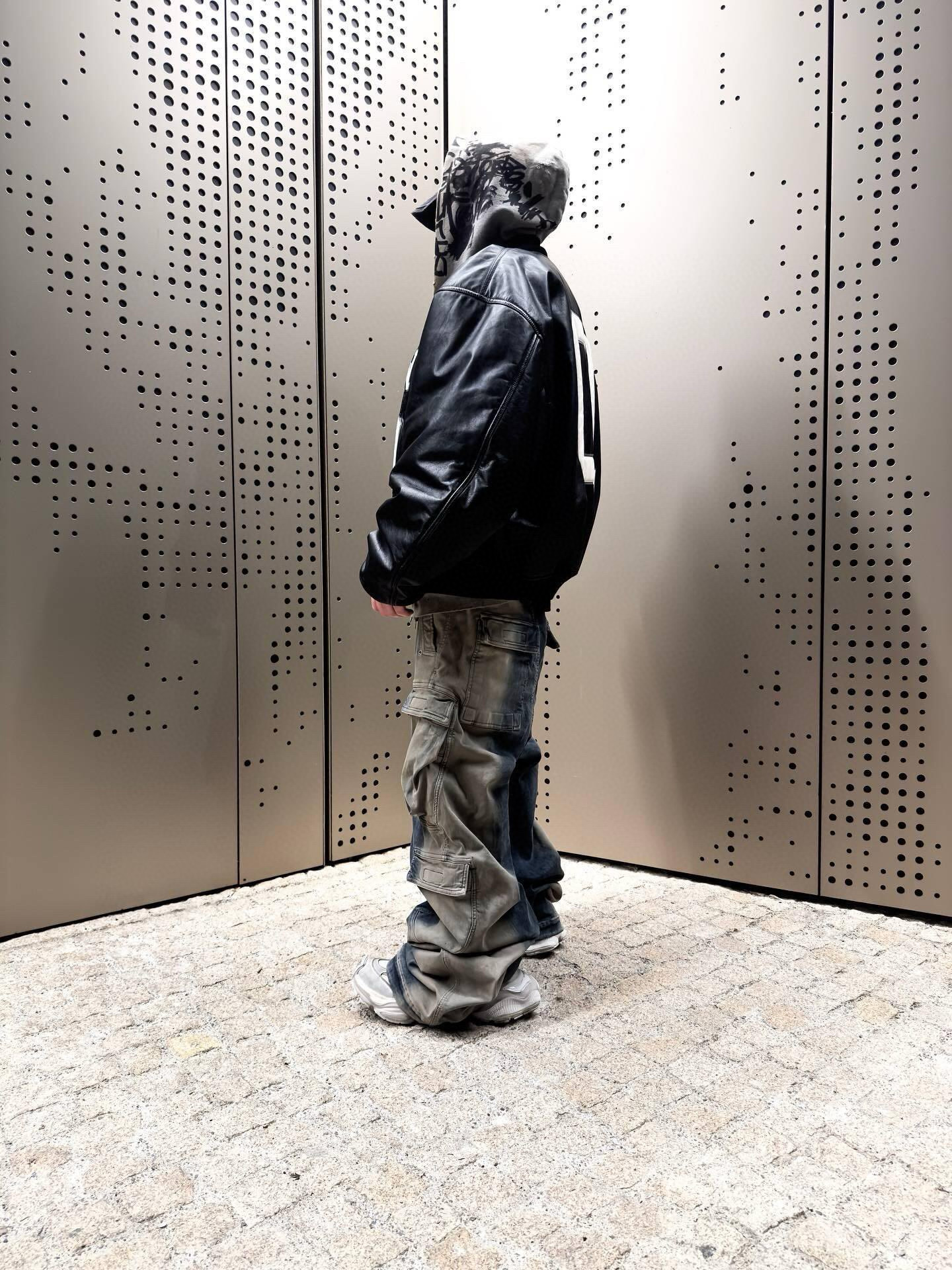 Balenciaga 발렌시아가 로고 자수 농구 레더 플라이트 점퍼 3