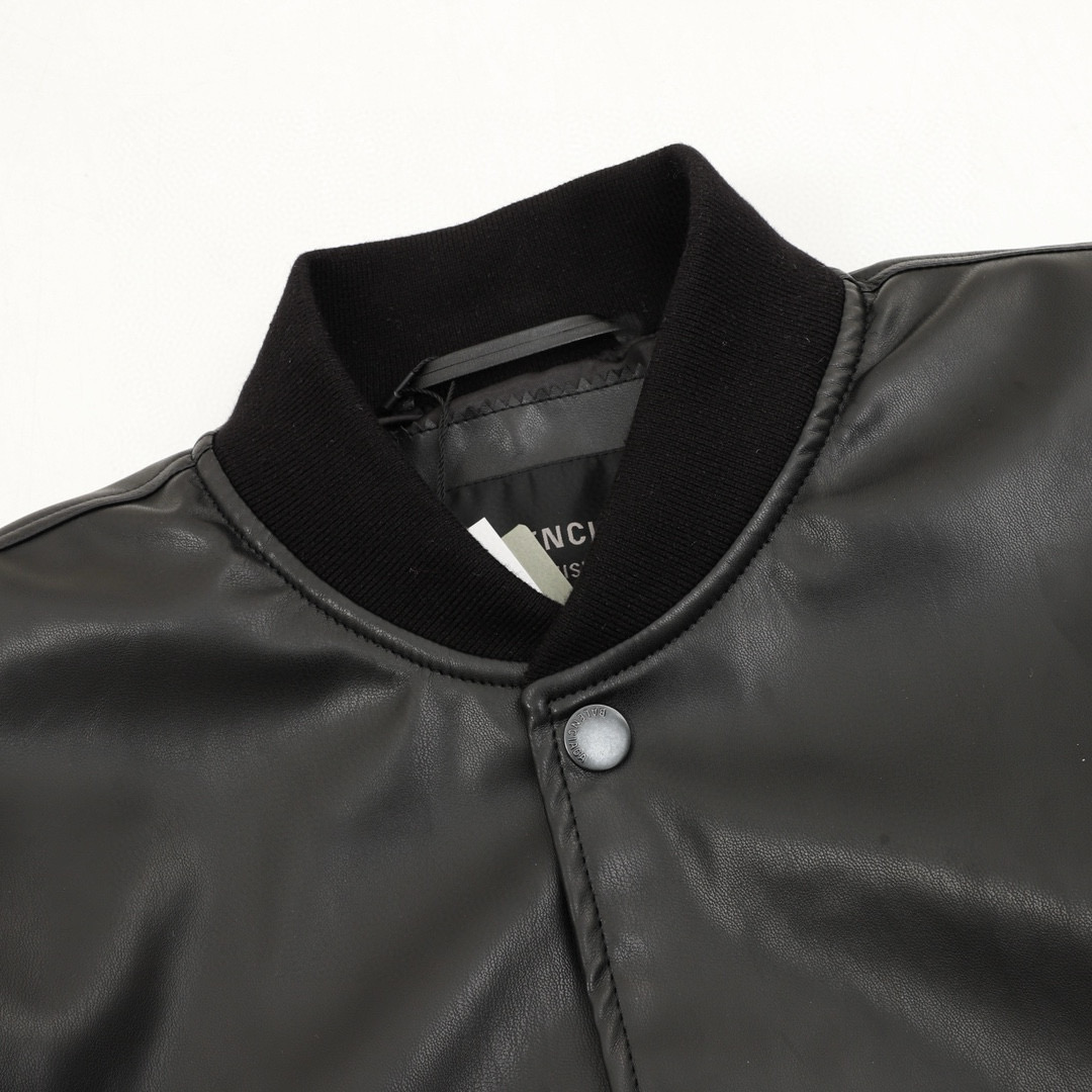 Balenciaga 발렌시아가 로고 자수 농구 레더 플라이트 점퍼 7