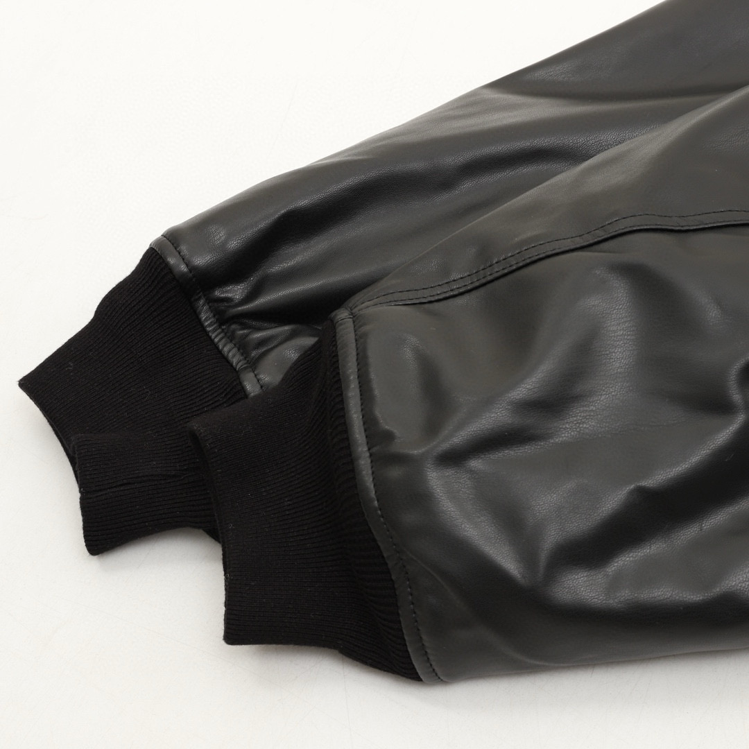 Balenciaga 발렌시아가 로고 자수 농구 레더 플라이트 점퍼 11