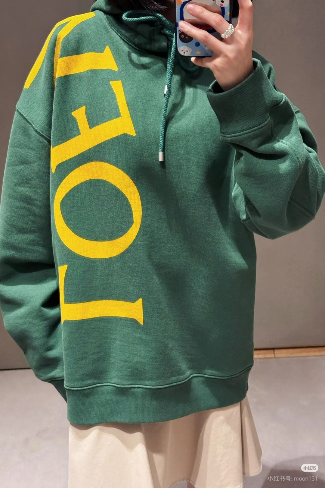 Loewe 로에베 로고 크로스 레터링 후드 티셔츠 1