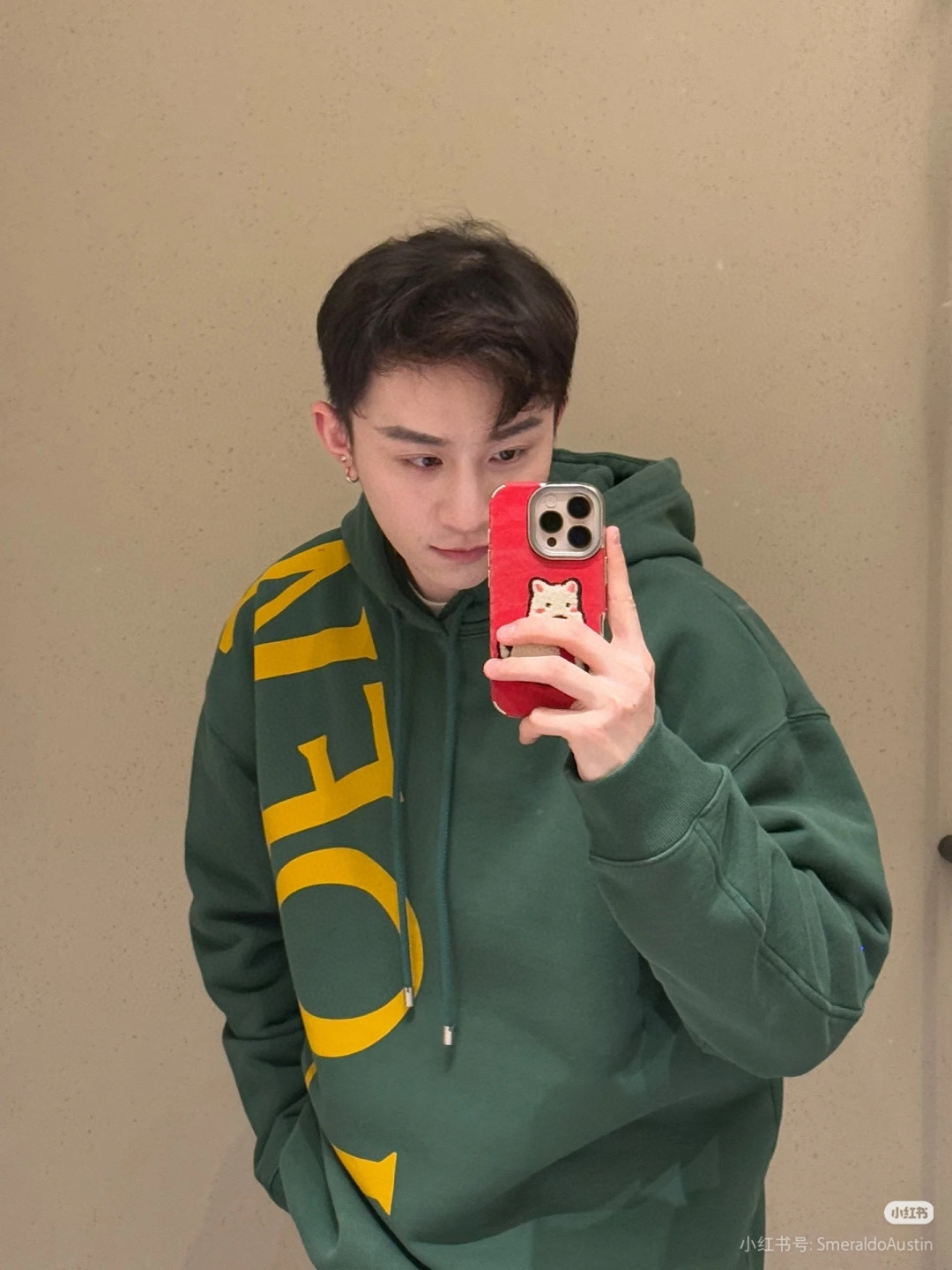 Loewe 로에베 로고 크로스 레터링 후드 티셔츠 4