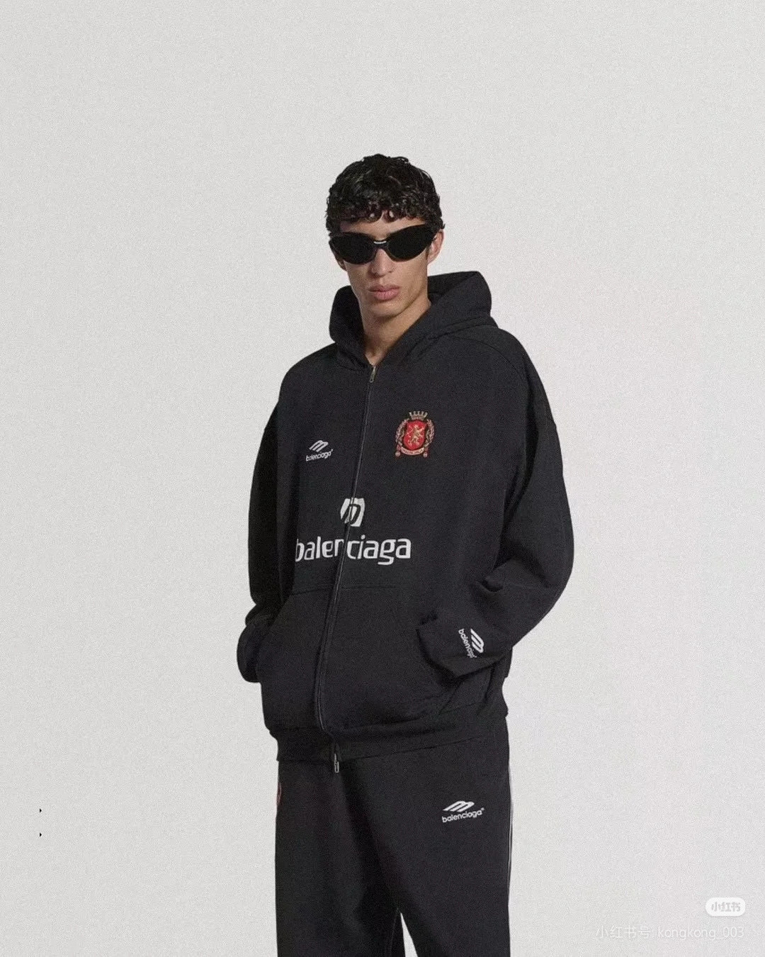 Balenciaga 발렌시아가 엠블럼 로고 집업 후드티 8