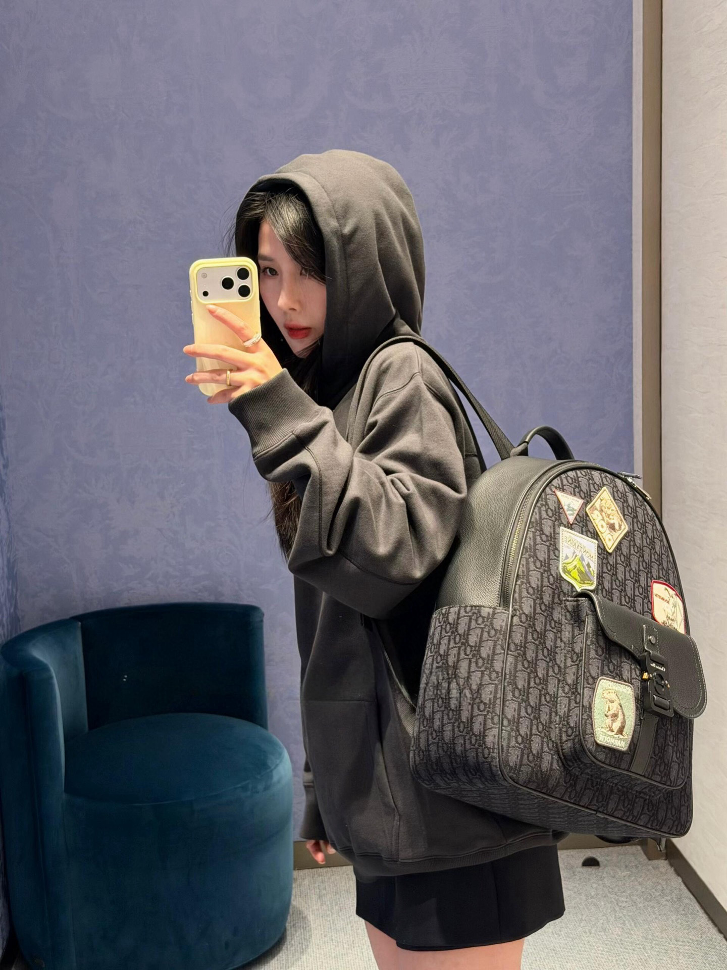 Dior 디올 리본 로고 후드 맨투맨 7