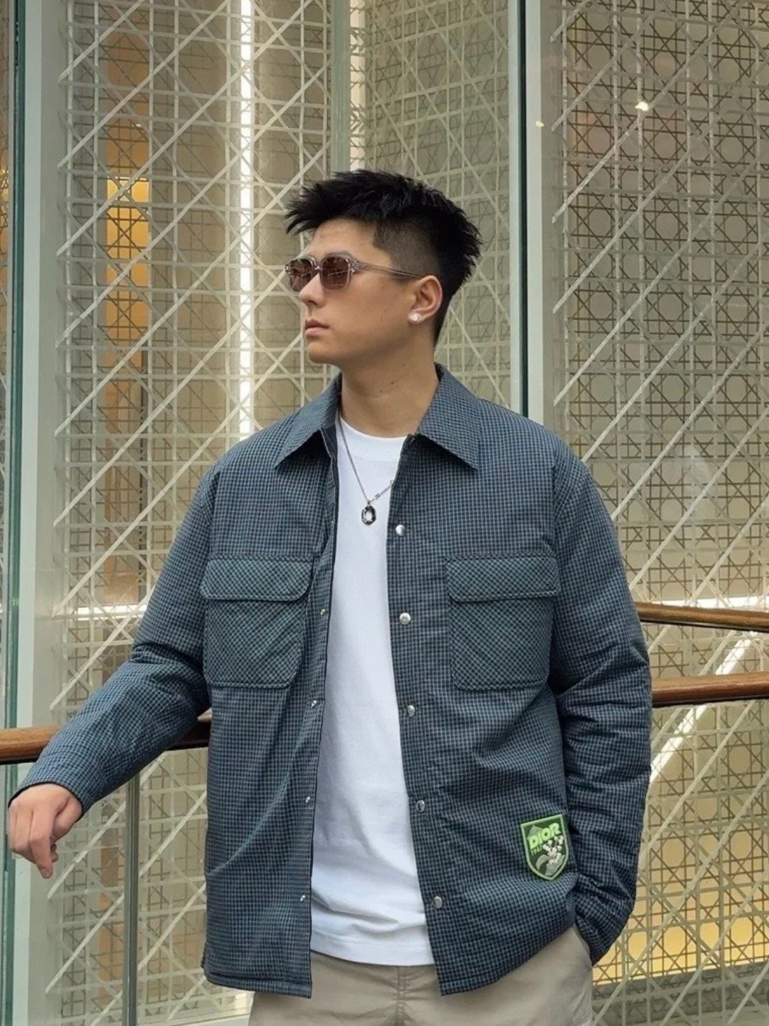 Dior 디올 마운틴 체크 코튼 셔츠 재킷 4