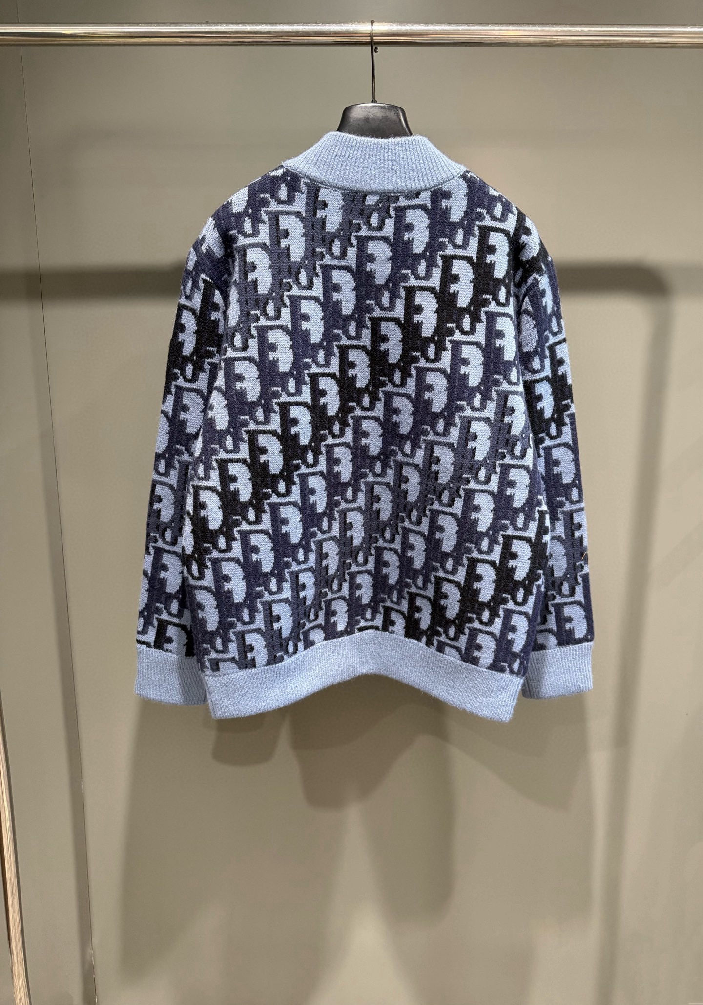 Dior 디올 오블리크 블루 니트 집업 재킷 10