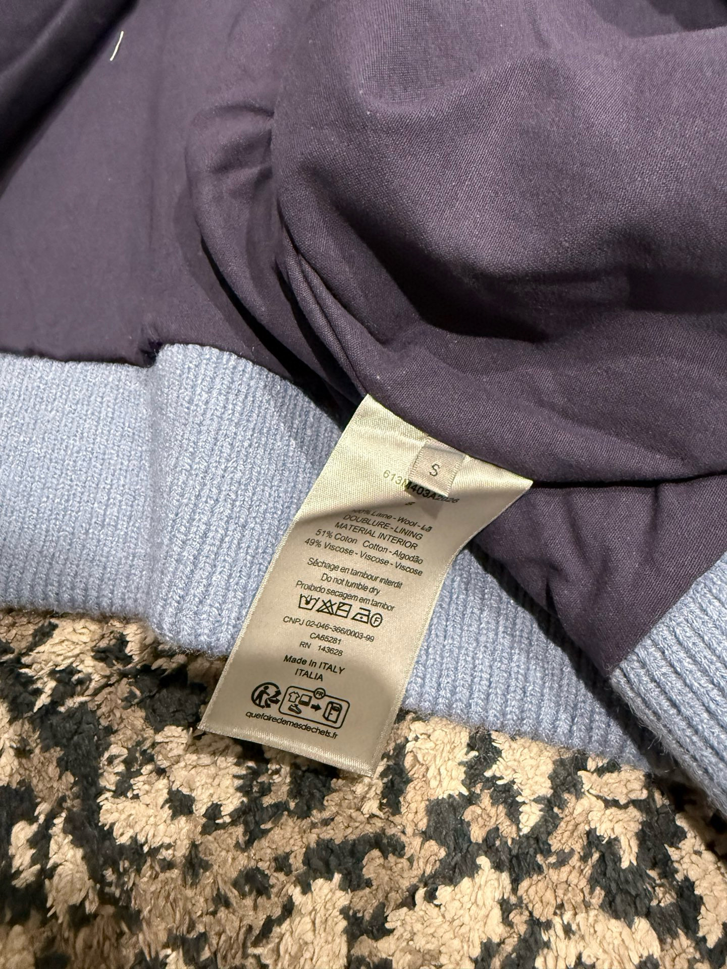 Dior 디올 오블리크 블루 니트 집업 재킷 19