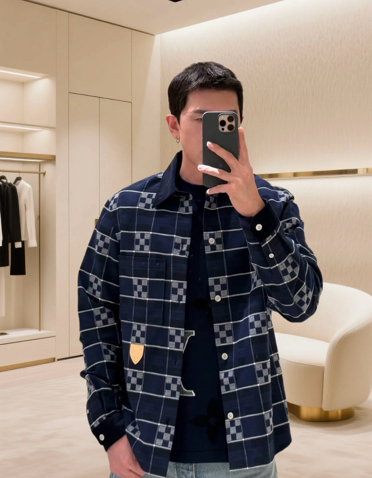 Louis Vuitton 루이비통 다미에 체크 코튼 셔츠 5