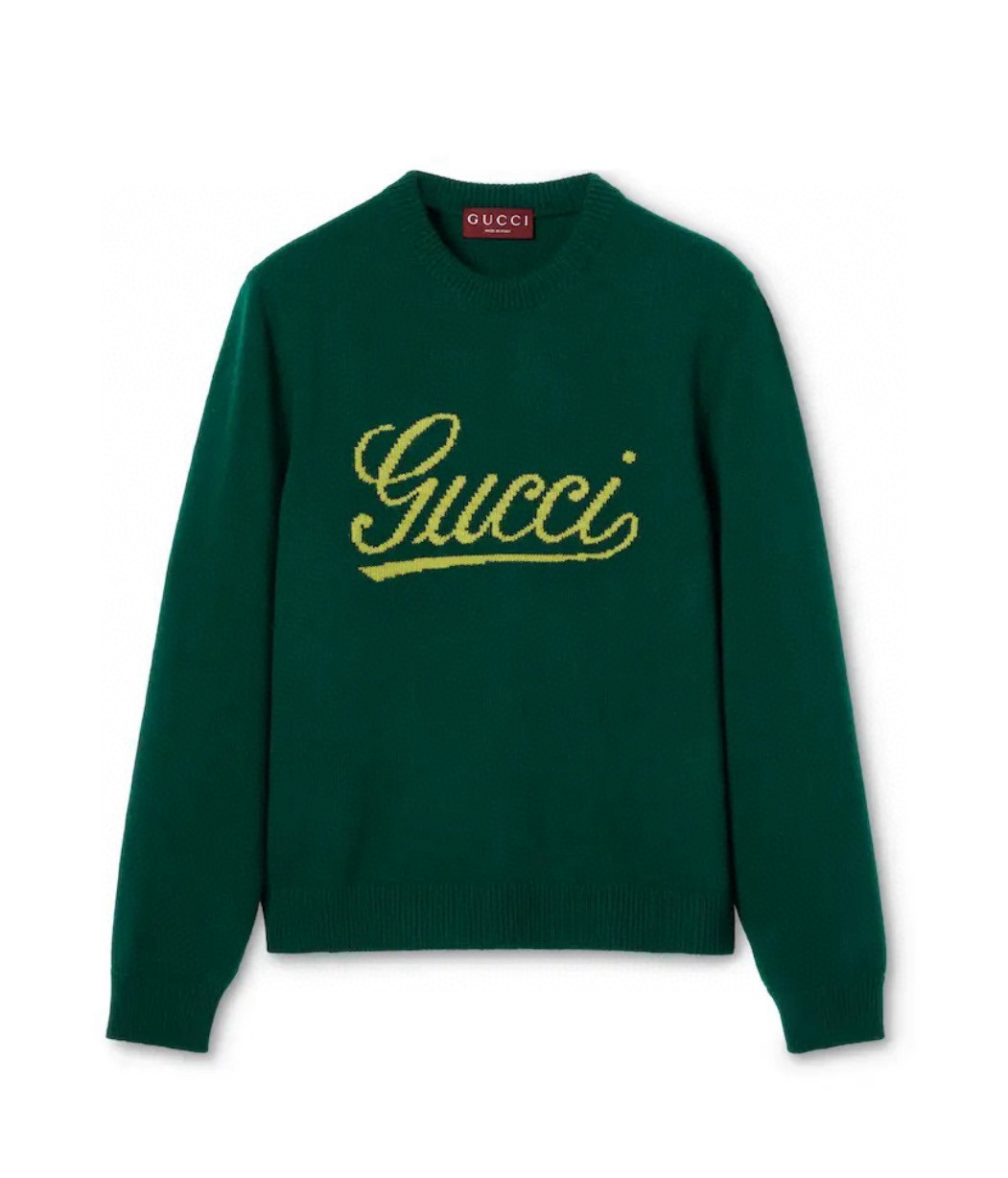 Gucci 구찌 로고 장식 네이비 니트 스웨터 1