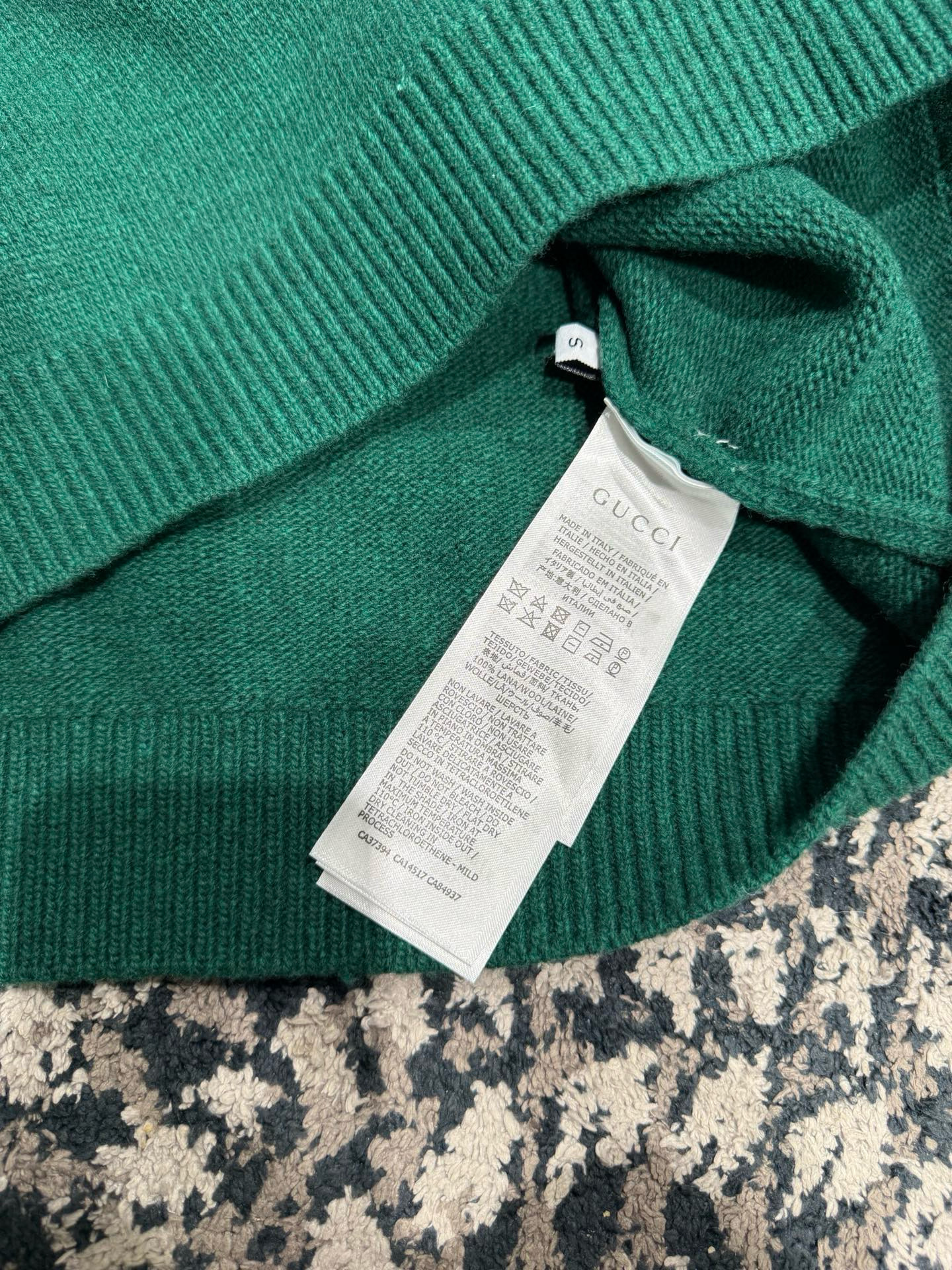 Gucci 구찌 로고 장식 네이비 니트 스웨터 10