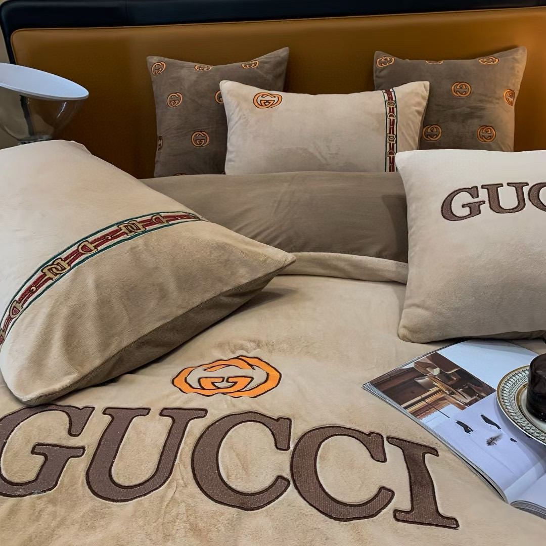 Gucci 구찌 고급 중량 극세사 자수 침구 세트 4