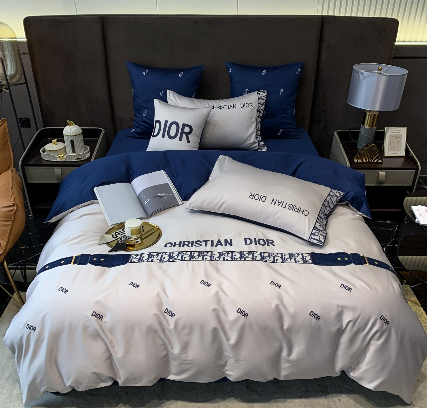 Christian Dior 크리스찬 디올 벨트 패턴 사면 침구 4종 세트 1