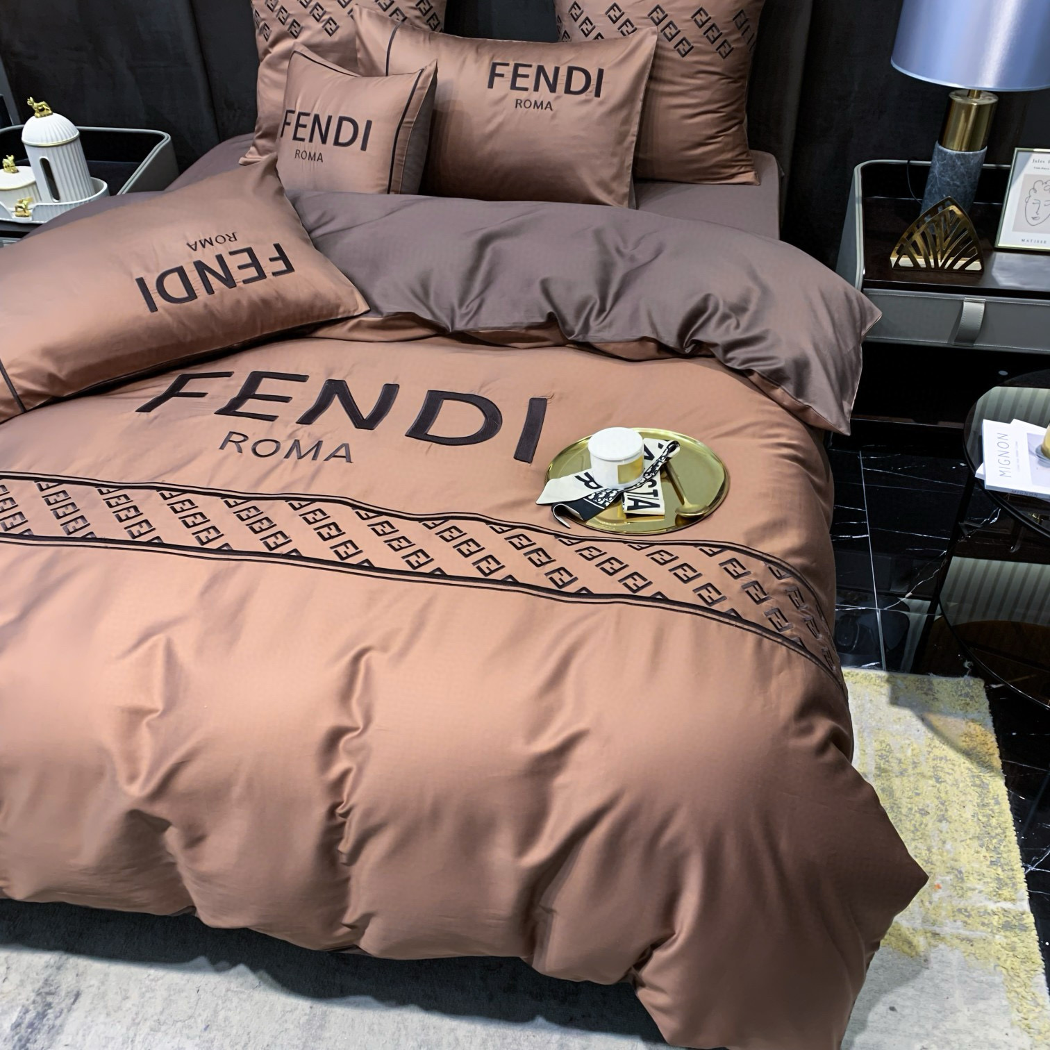 Fendi 펜디 로마 자수 베딩 4종 세트 3