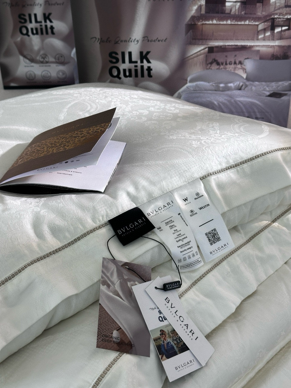Bvlgari 불가리 디베 호텔 특공 세트 실크 이불 9