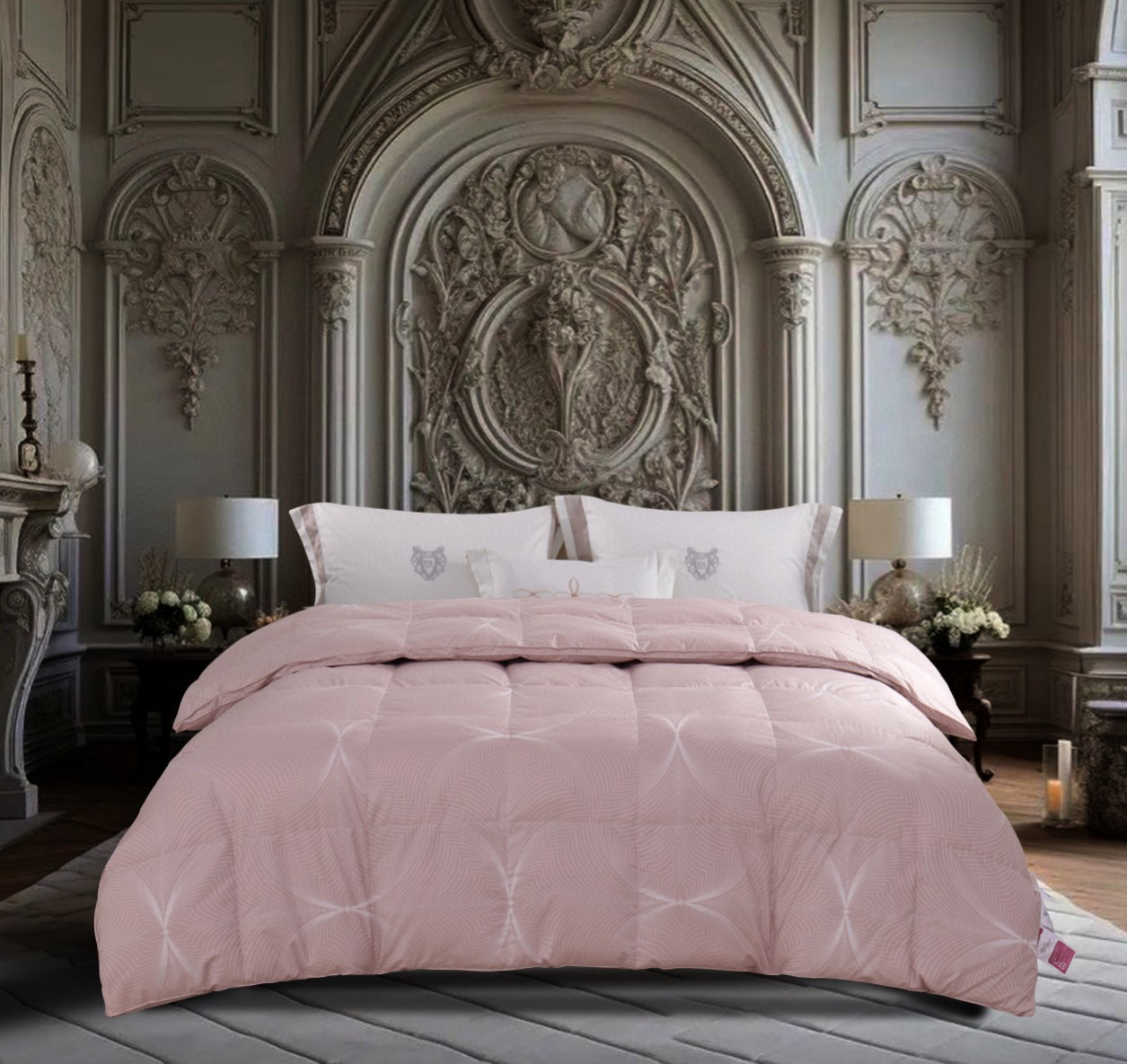 Rivolta Carmignani 리볼타 카르미냐니 핑크 구스다운 호텔 이불 1