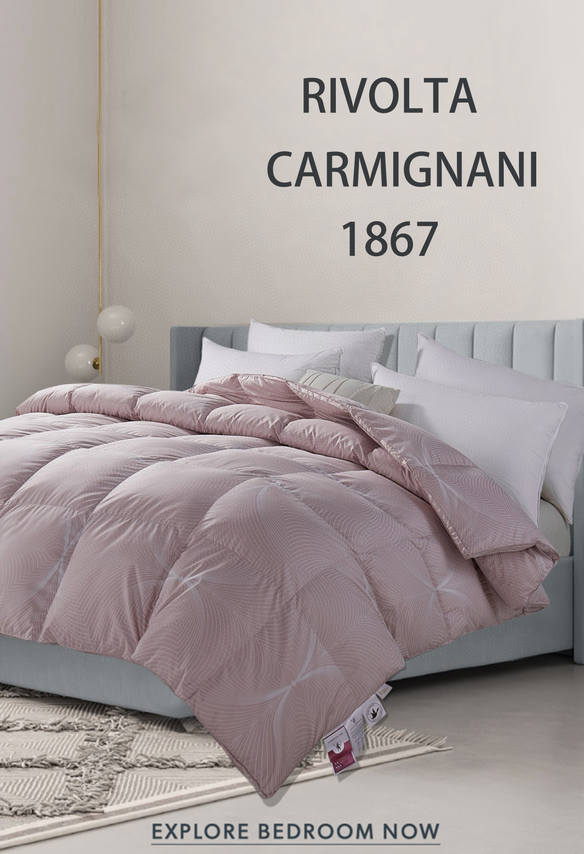 Rivolta Carmignani 리볼타 카르미냐니 핑크 구스다운 호텔 이불 3