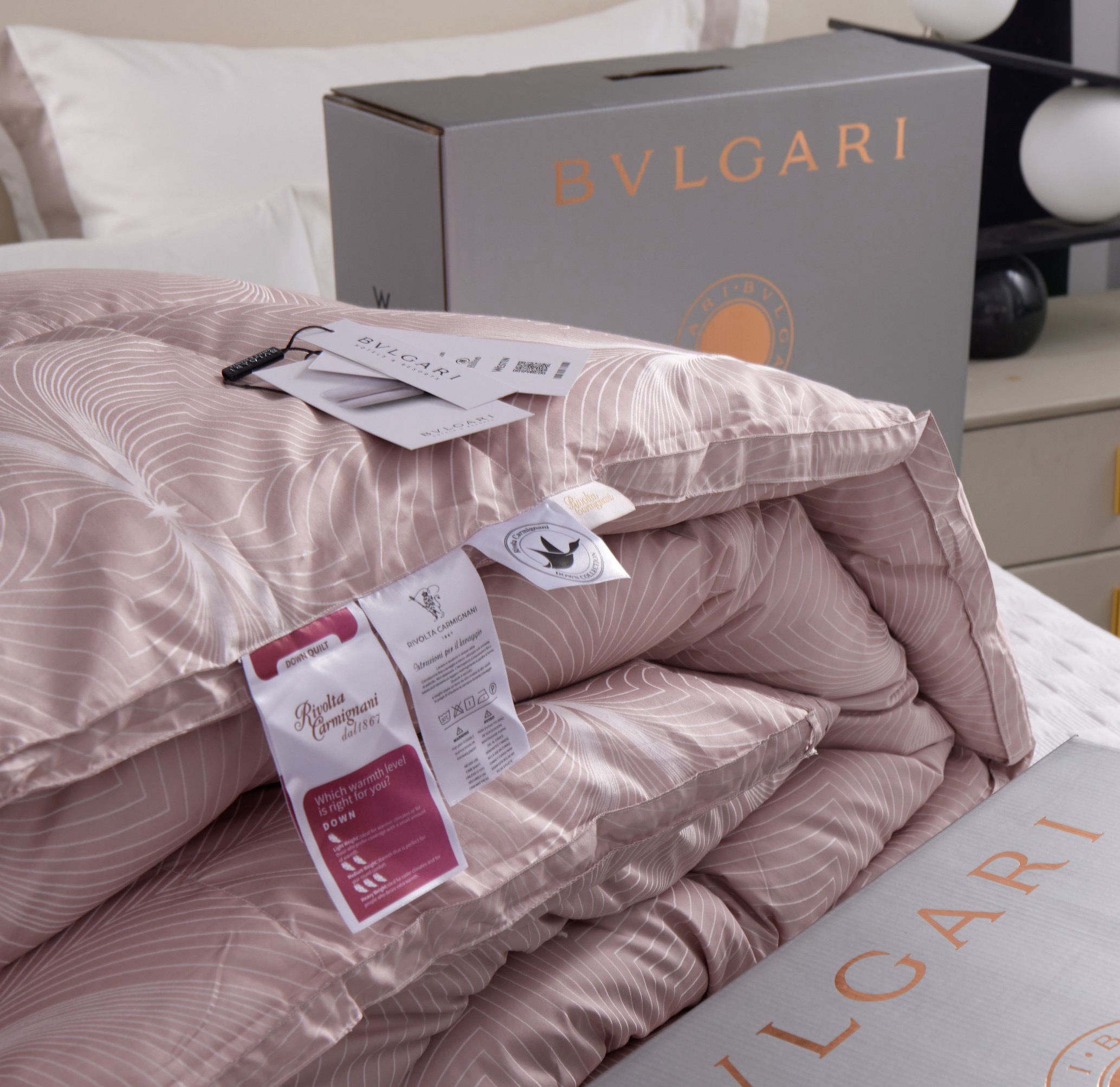 Rivolta Carmignani 리볼타 카르미냐니 핑크 구스다운 호텔 이불 13
