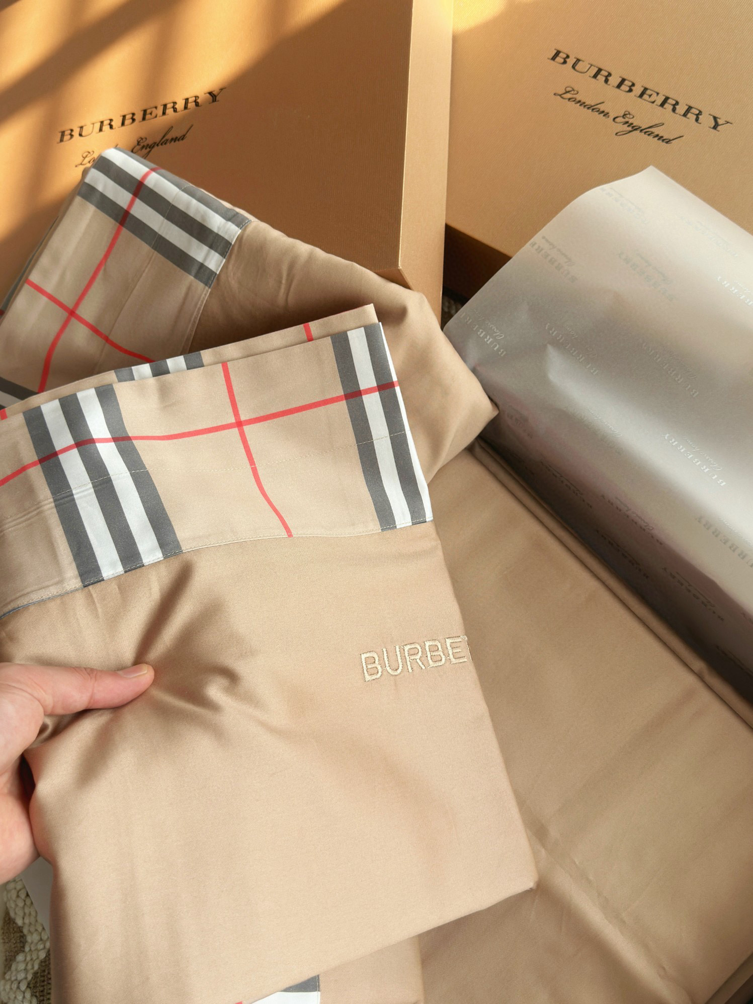 Burberry 버버리 체크 베이지 침구 세트 13