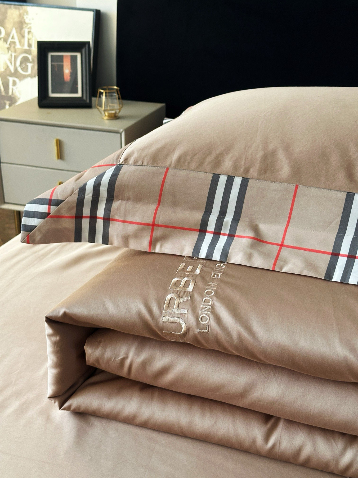 Burberry 버버리 체크 베이지 침구 세트 16