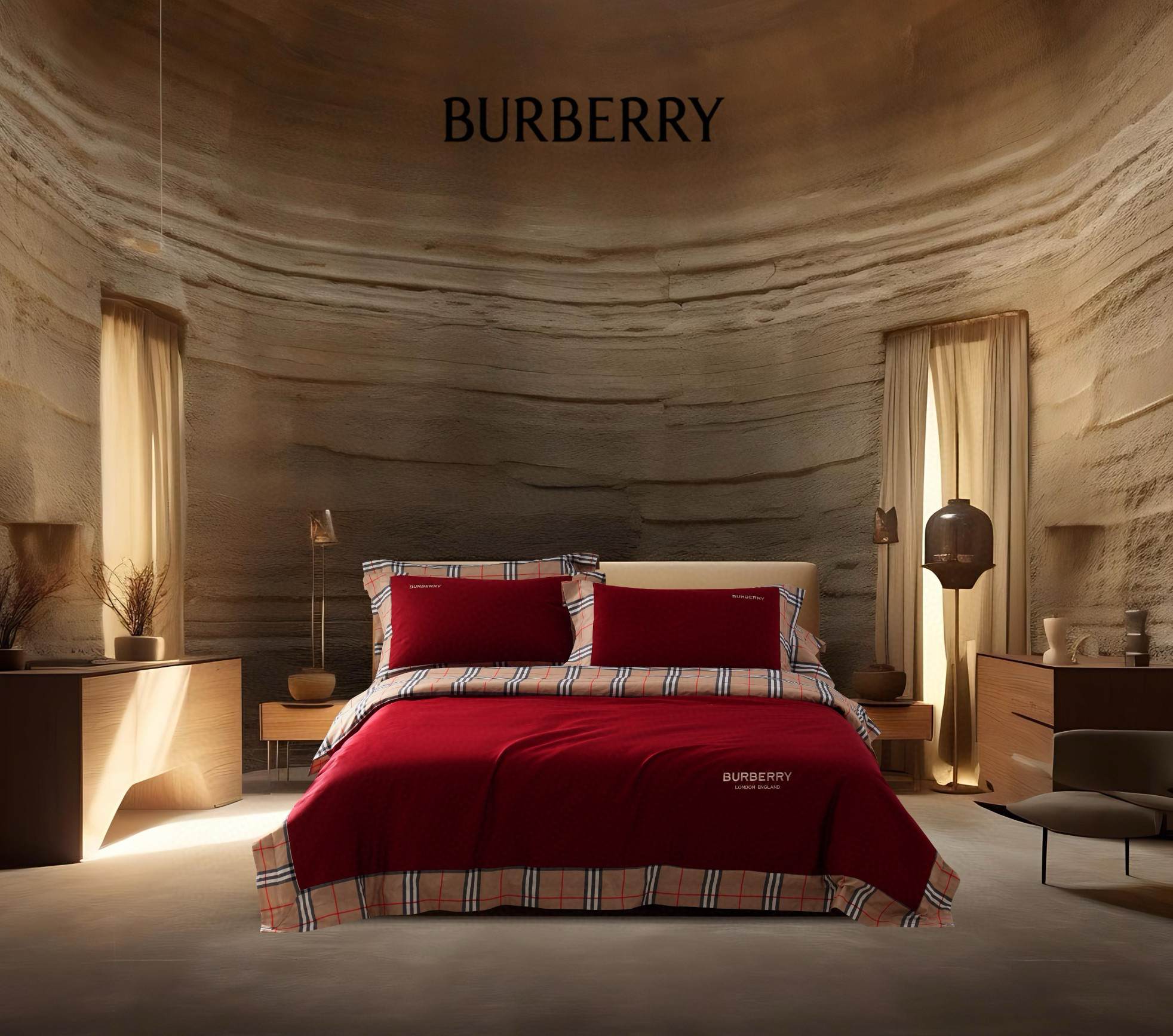 Burberry 버버리 체크 베이지 침구 세트 2