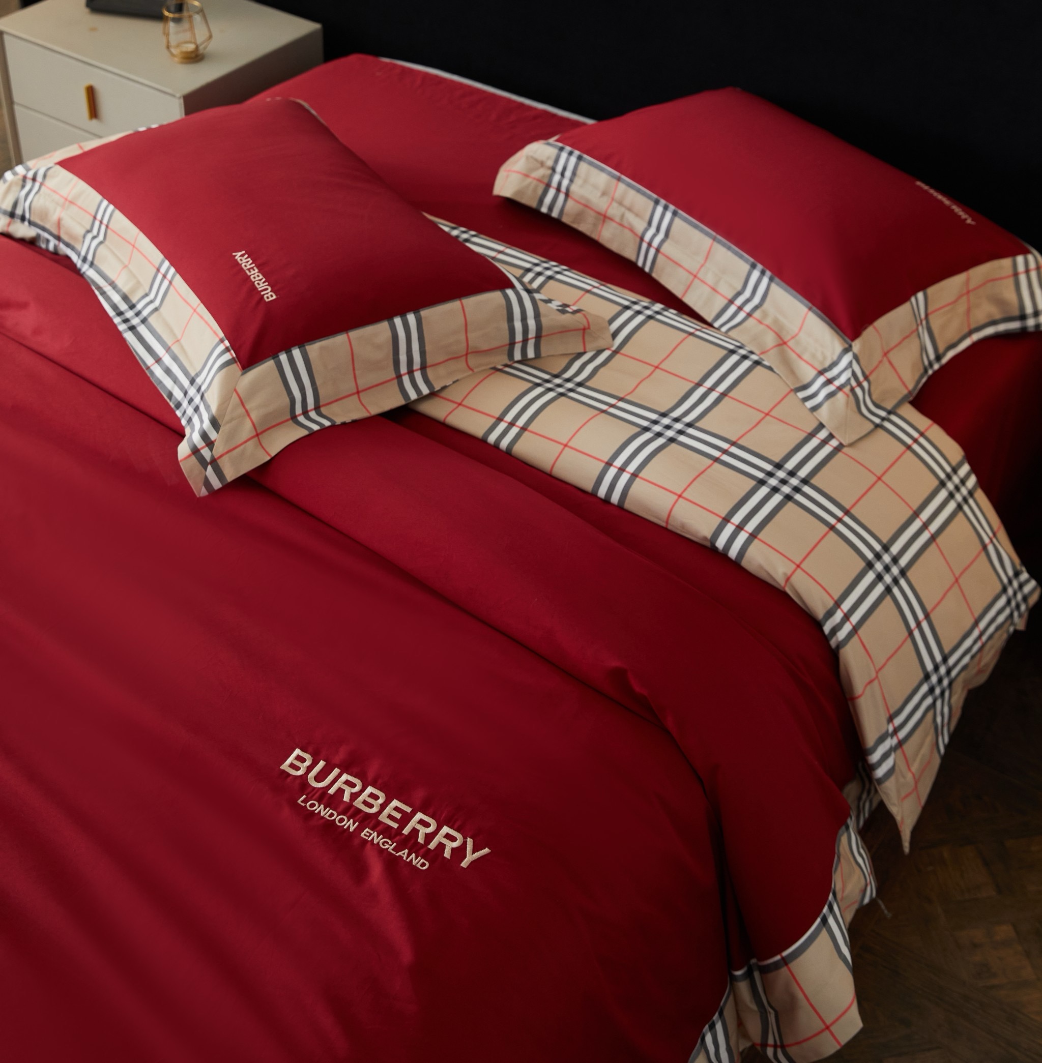 Burberry 버버리 체크 베이지 침구 세트 6