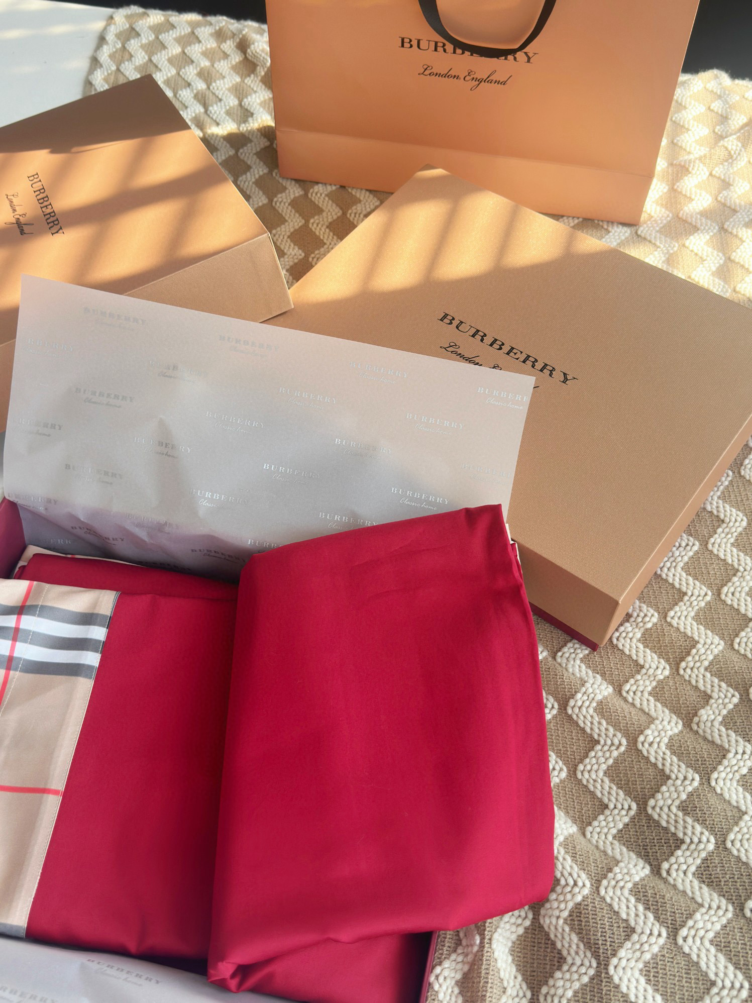 Burberry 버버리 체크 베이지 침구 세트 12