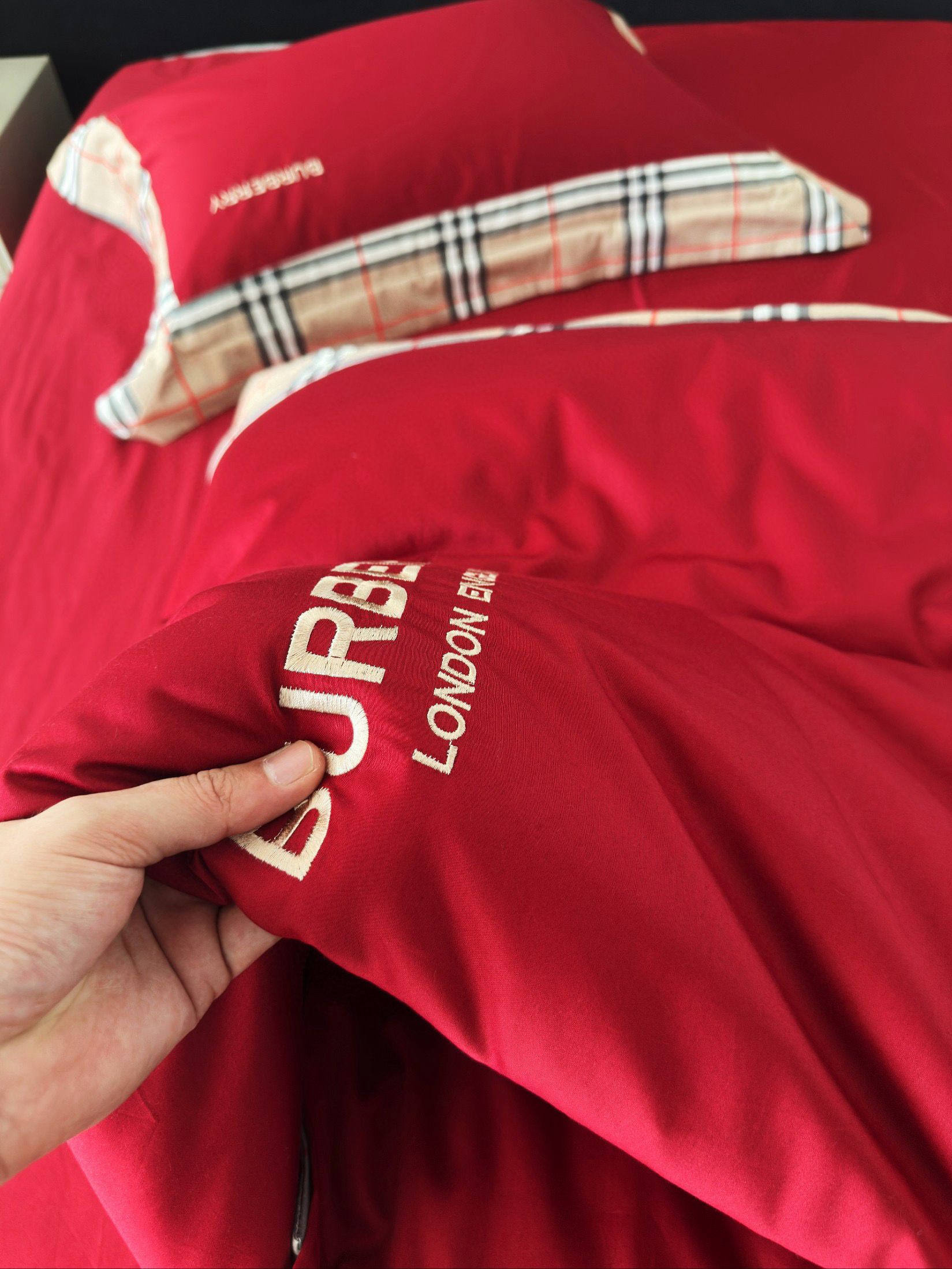 Burberry 버버리 체크 베이지 침구 세트 14