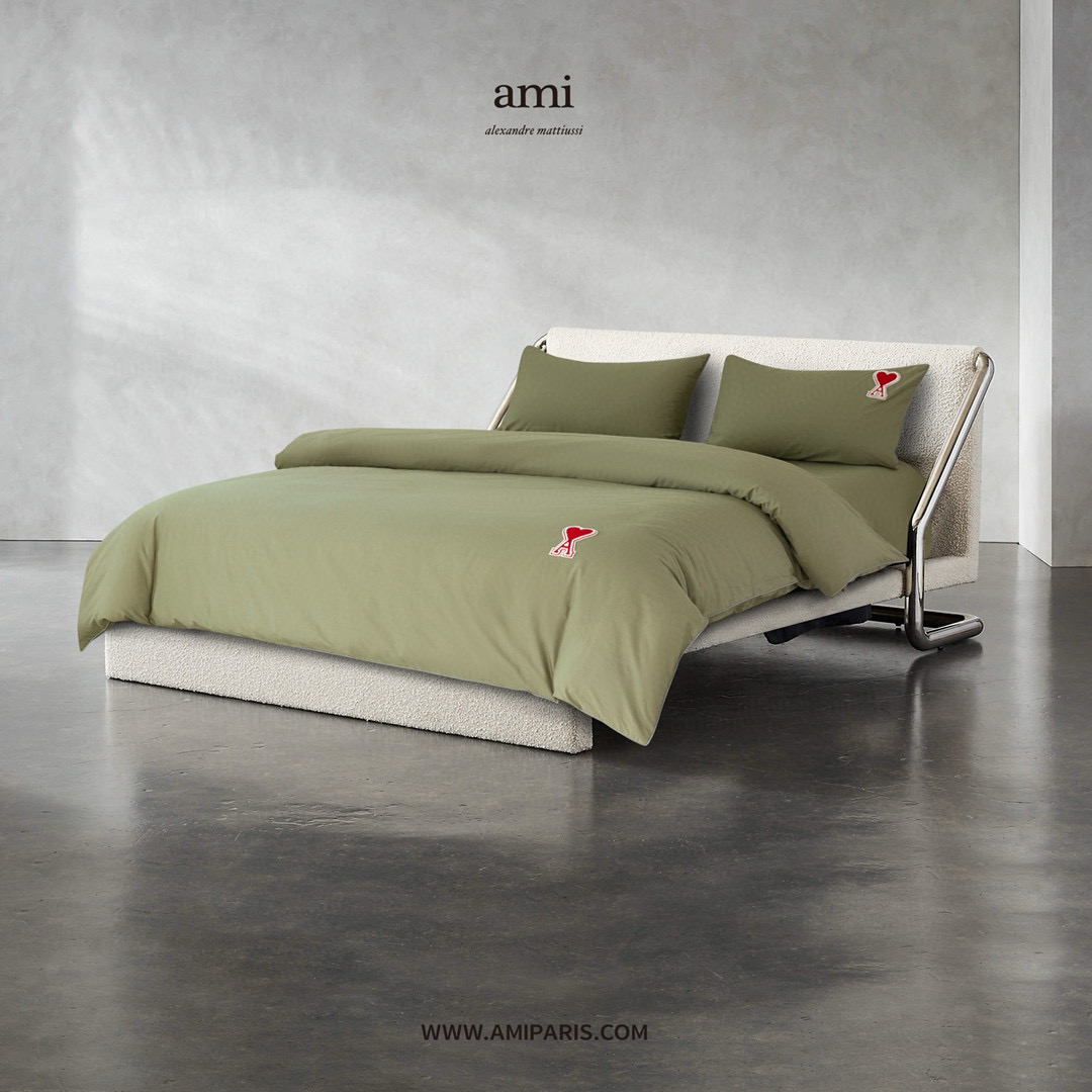 AMI 아미 하트 로고 사계절 침구 4종 세트 2