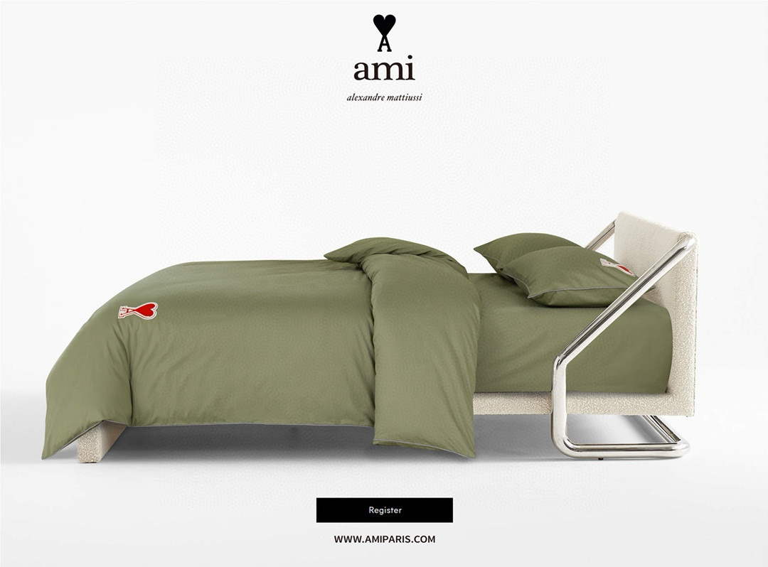 AMI 아미 하트 로고 사계절 침구 4종 세트 5