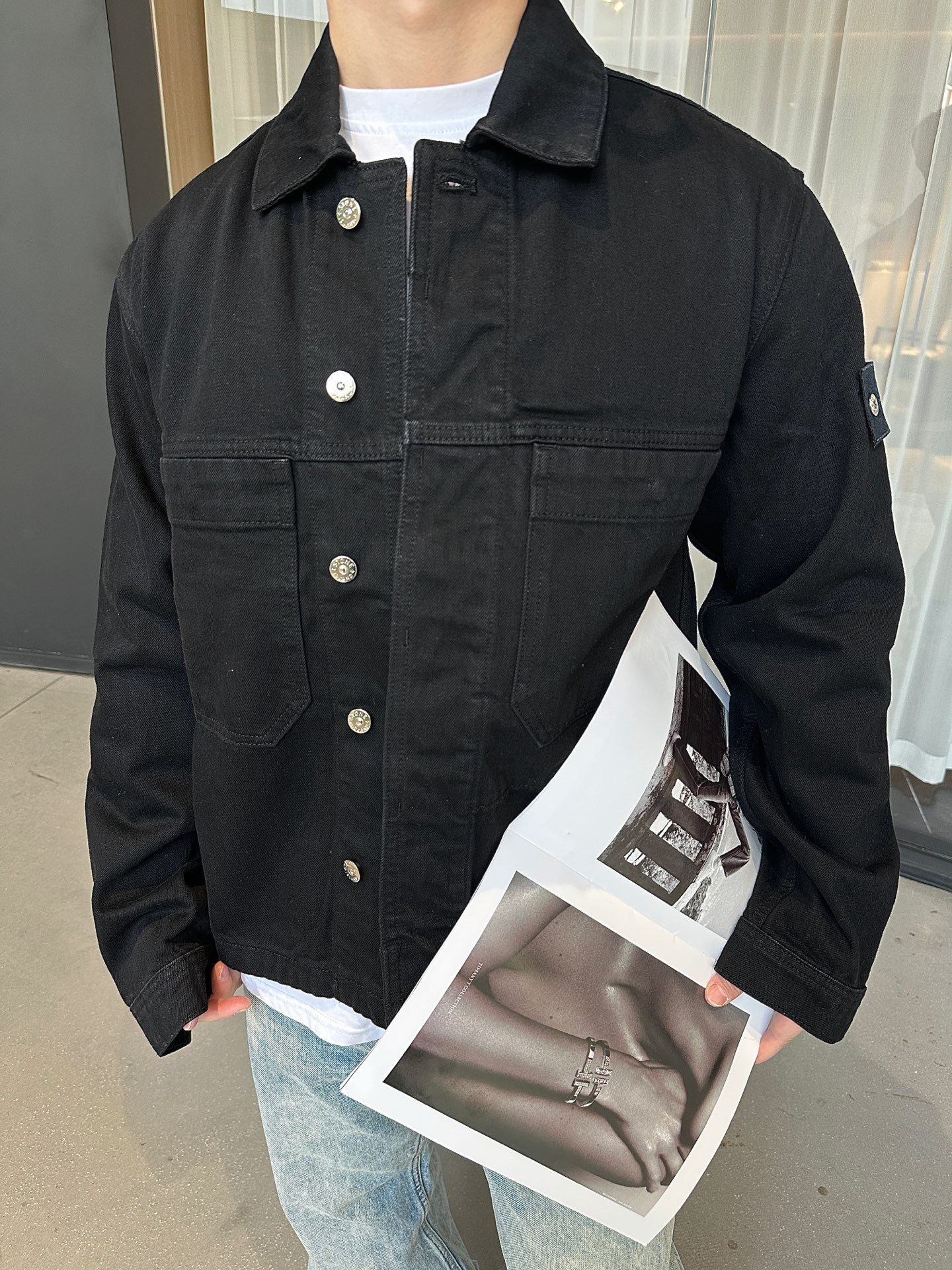 STONE ISLAND 스톤아일랜드 FW2023 블랙 데님 재킷 2