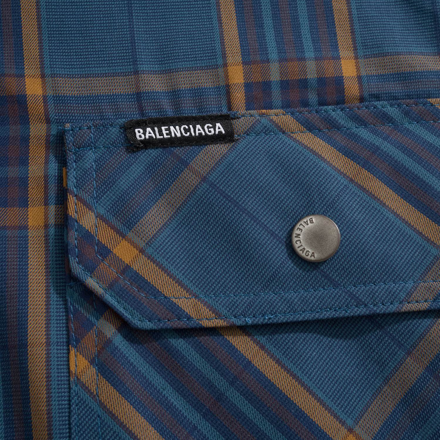 BALENCIAGA 발렌시아가 FW2025 체크 패턴 면 셔츠 7