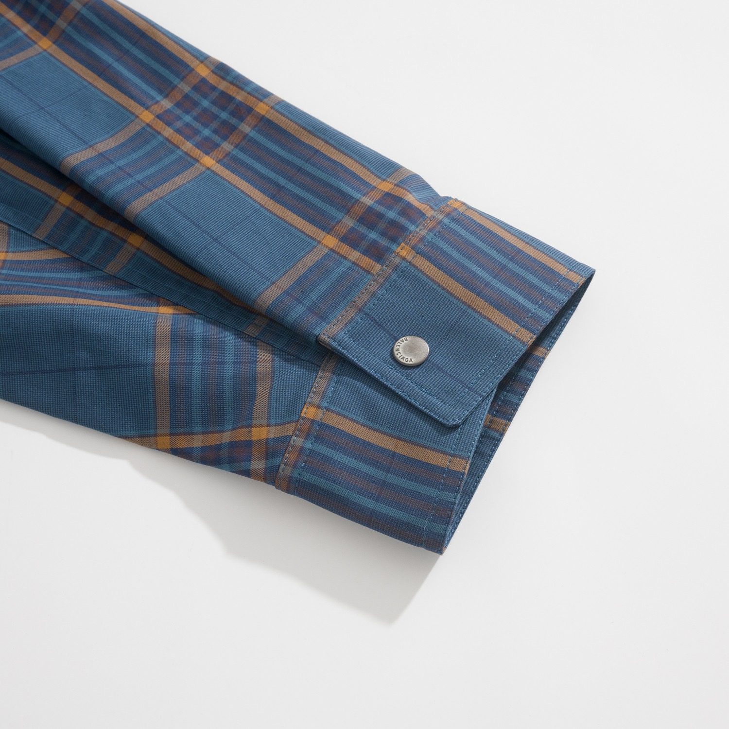 BALENCIAGA 발렌시아가 FW2025 체크 패턴 면 셔츠 12