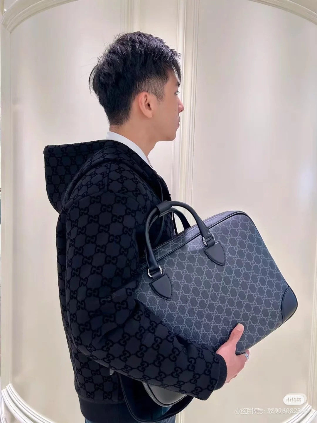 GUCCI 구찌 GG 엠블럼 중형 서류가방 40cm 7