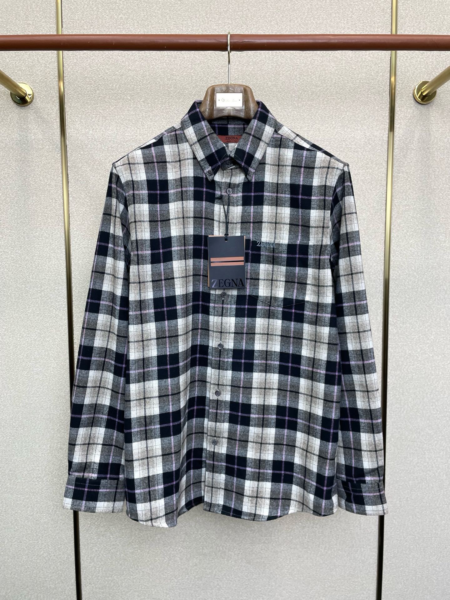 ZEGNA 제냐 FW2024 체크 패턴 셔츠 3