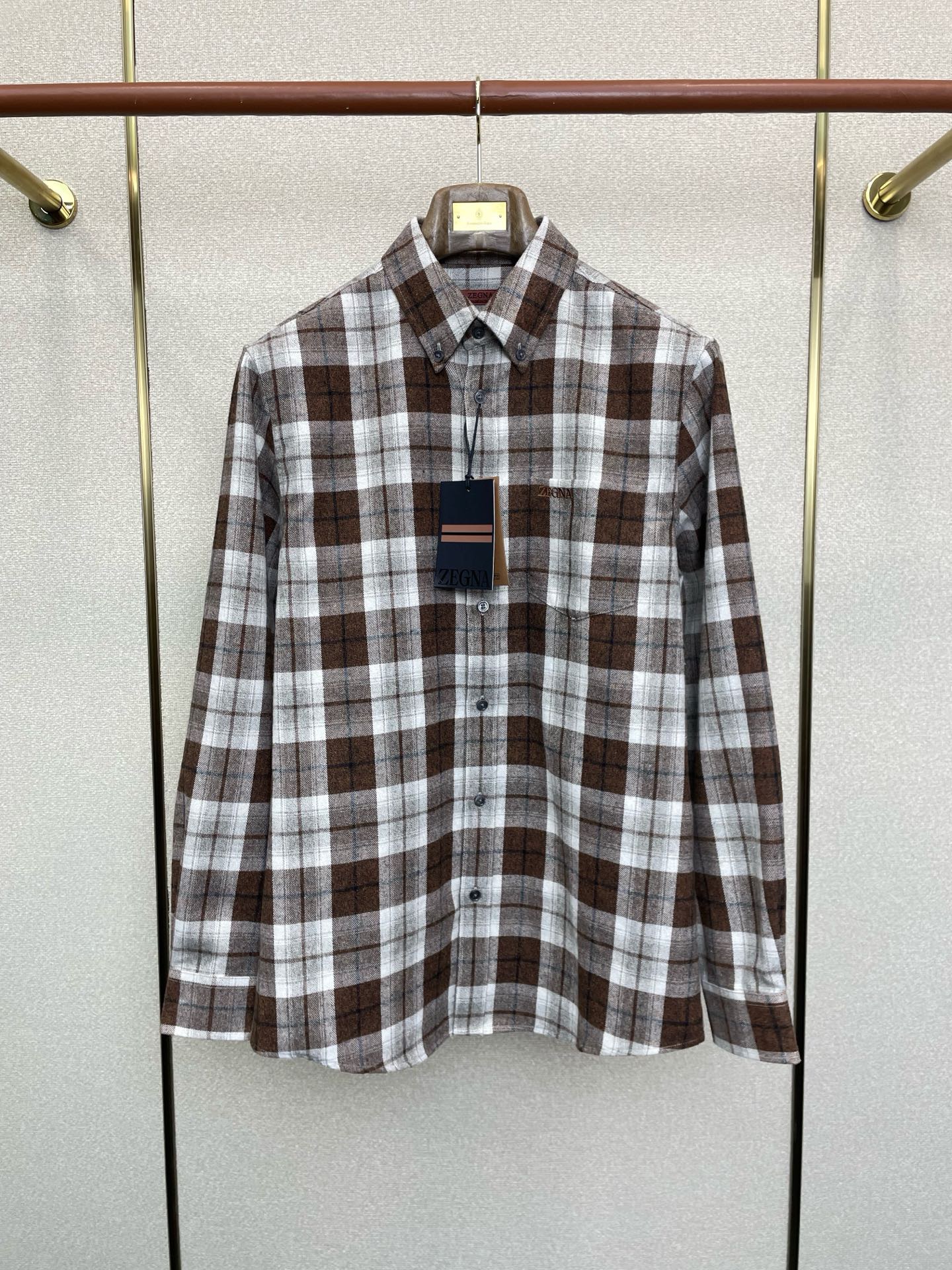 ZEGNA 제냐 FW2024 체크 패턴 셔츠 4