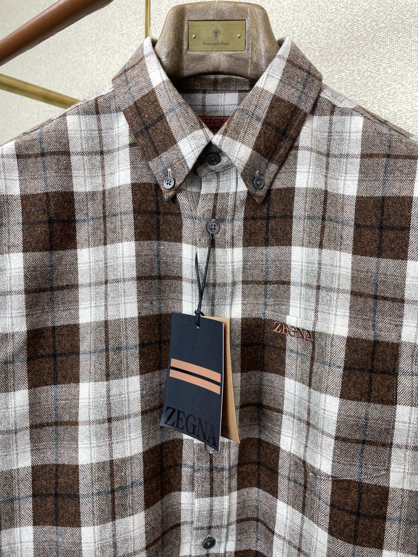 ZEGNA 제냐 FW2024 체크 패턴 셔츠 5