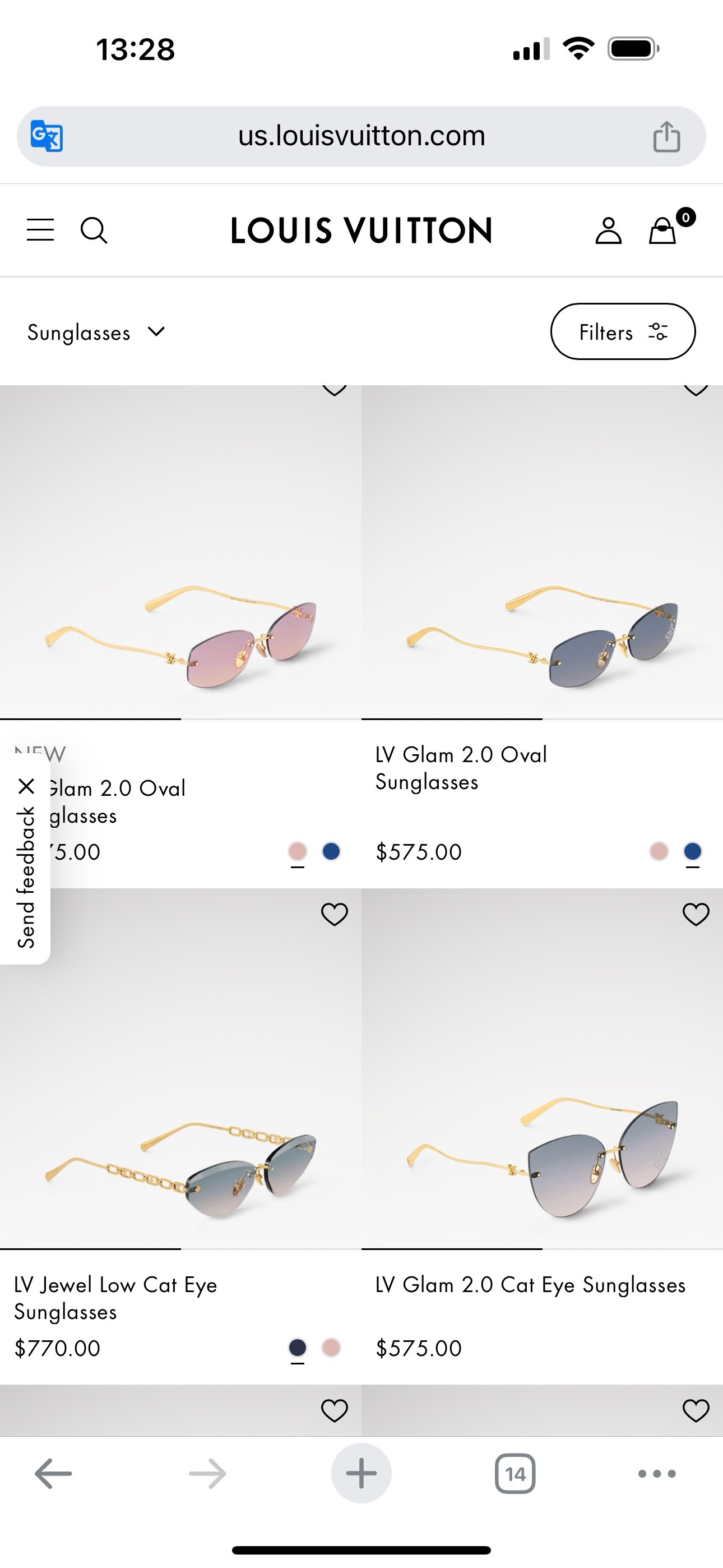 LOUIS VUITTON 루이 비통 림리스 메탈 선글라스 13