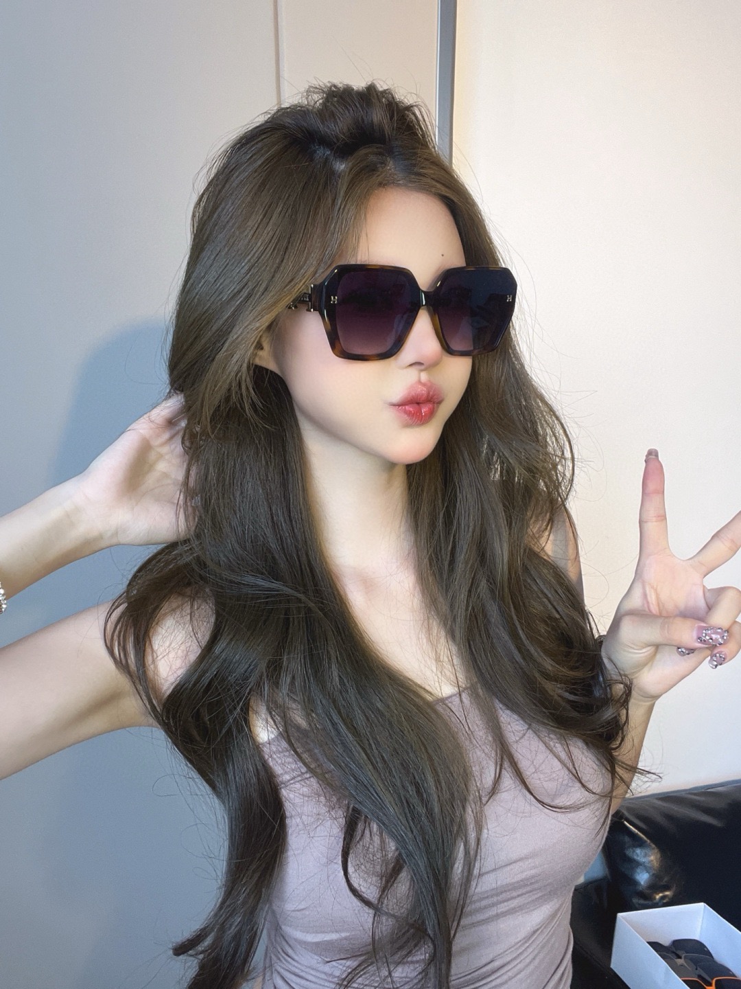 HERMÈS 에르메스 스퀘어 아세테이트 선글라스 4