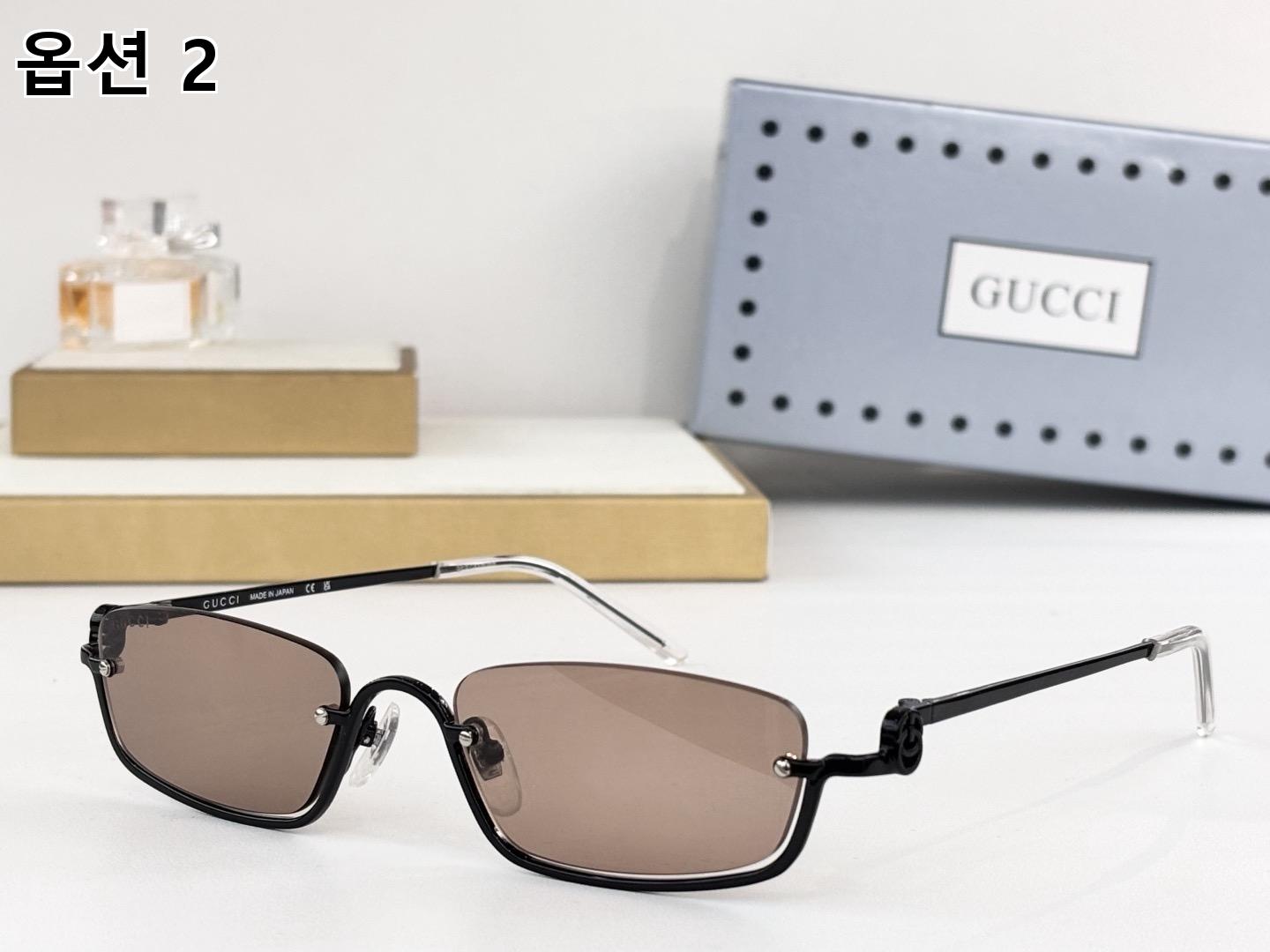 GUCCI 구찌 슬림 렉탱귤러 메탈 선글라스 8