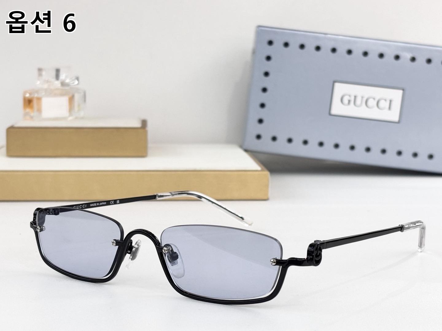 GUCCI 구찌 슬림 렉탱귤러 메탈 선글라스 12