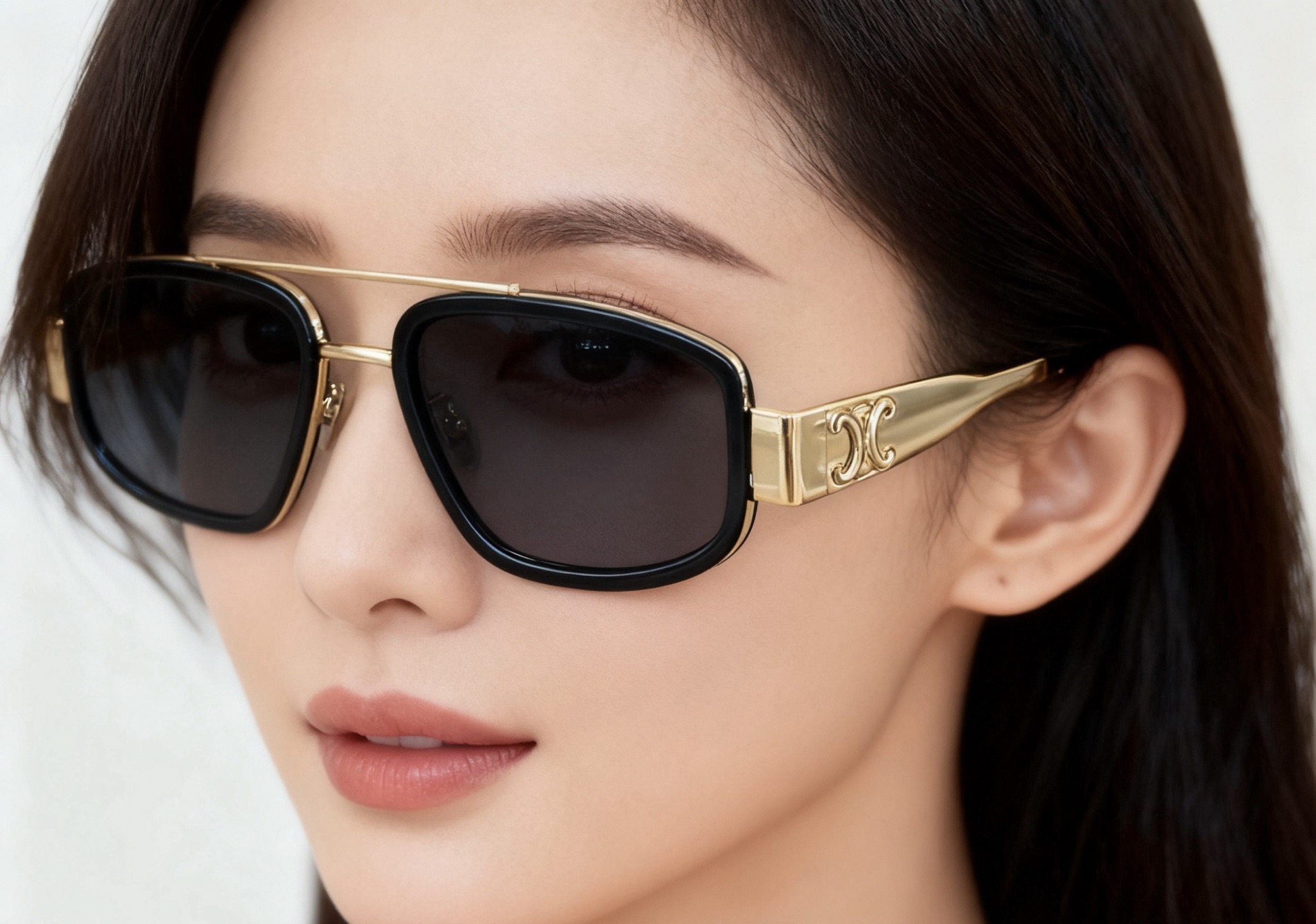 CELINE 셀린느 스퀘어 메탈 & 아세테이트 선글라스 2