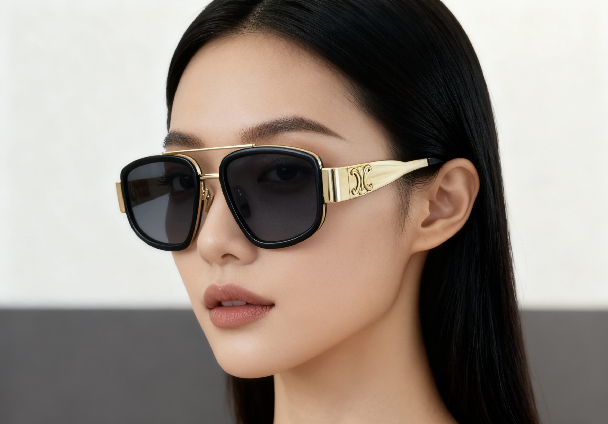 CELINE 셀린느 스퀘어 메탈 & 아세테이트 선글라스 5