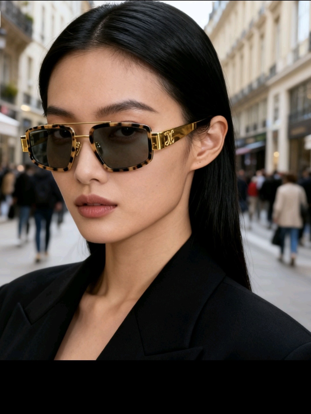 CELINE 셀린느 스퀘어 메탈 & 아세테이트 선글라스 6