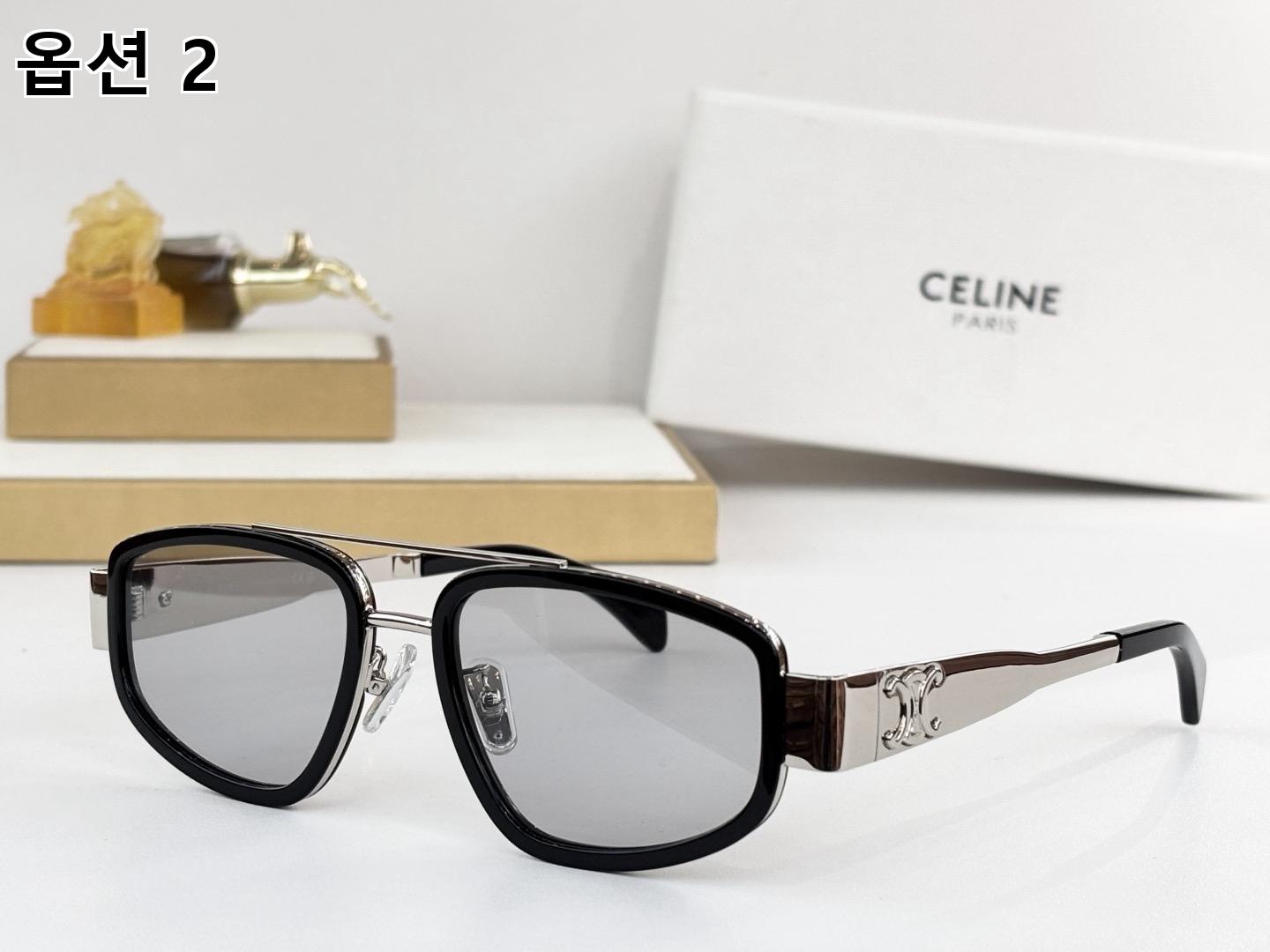 CELINE 셀린느 스퀘어 메탈 & 아세테이트 선글라스 8