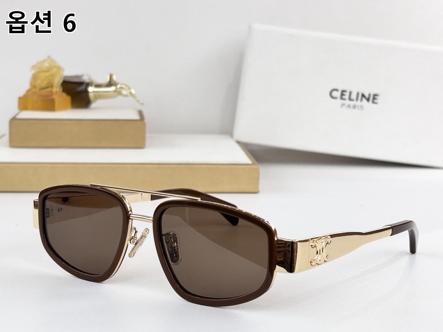 CELINE 셀린느 스퀘어 메탈 & 아세테이트 선글라스 12
