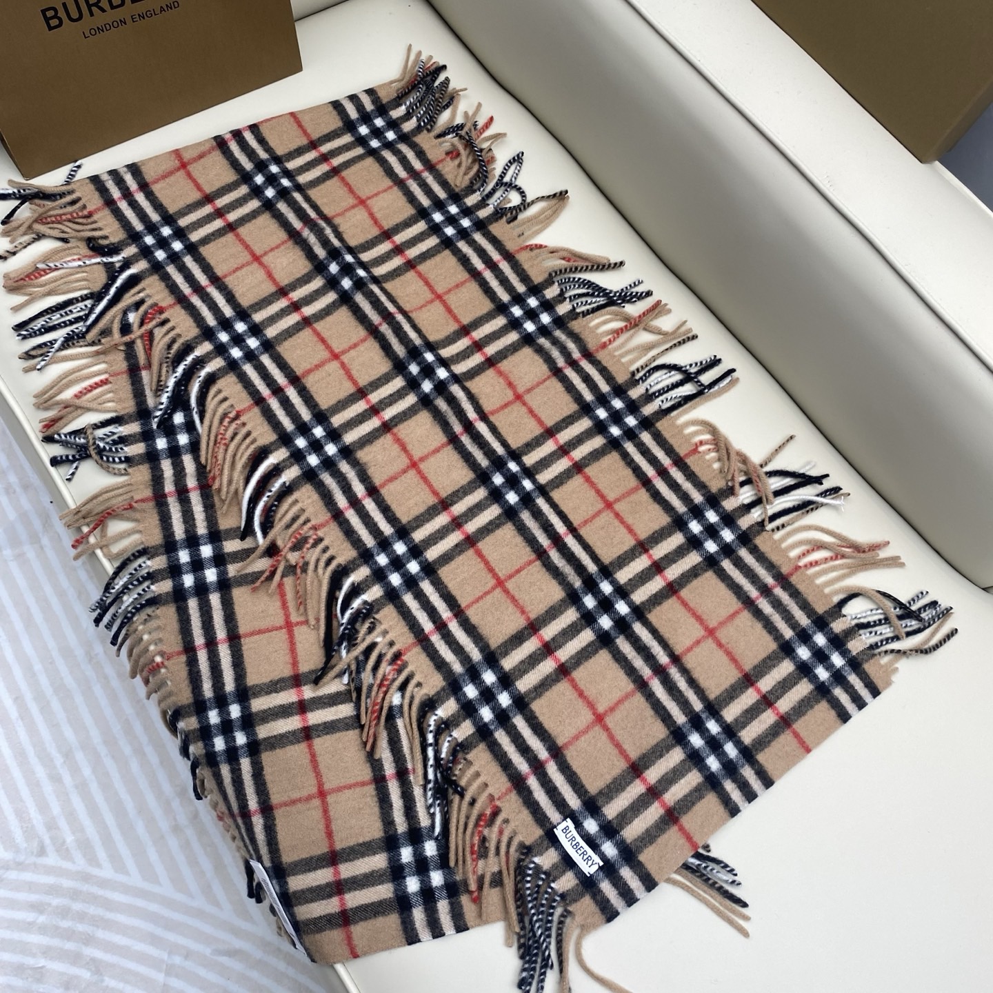 BURBERRY 버버리 체크 울 스카프 4