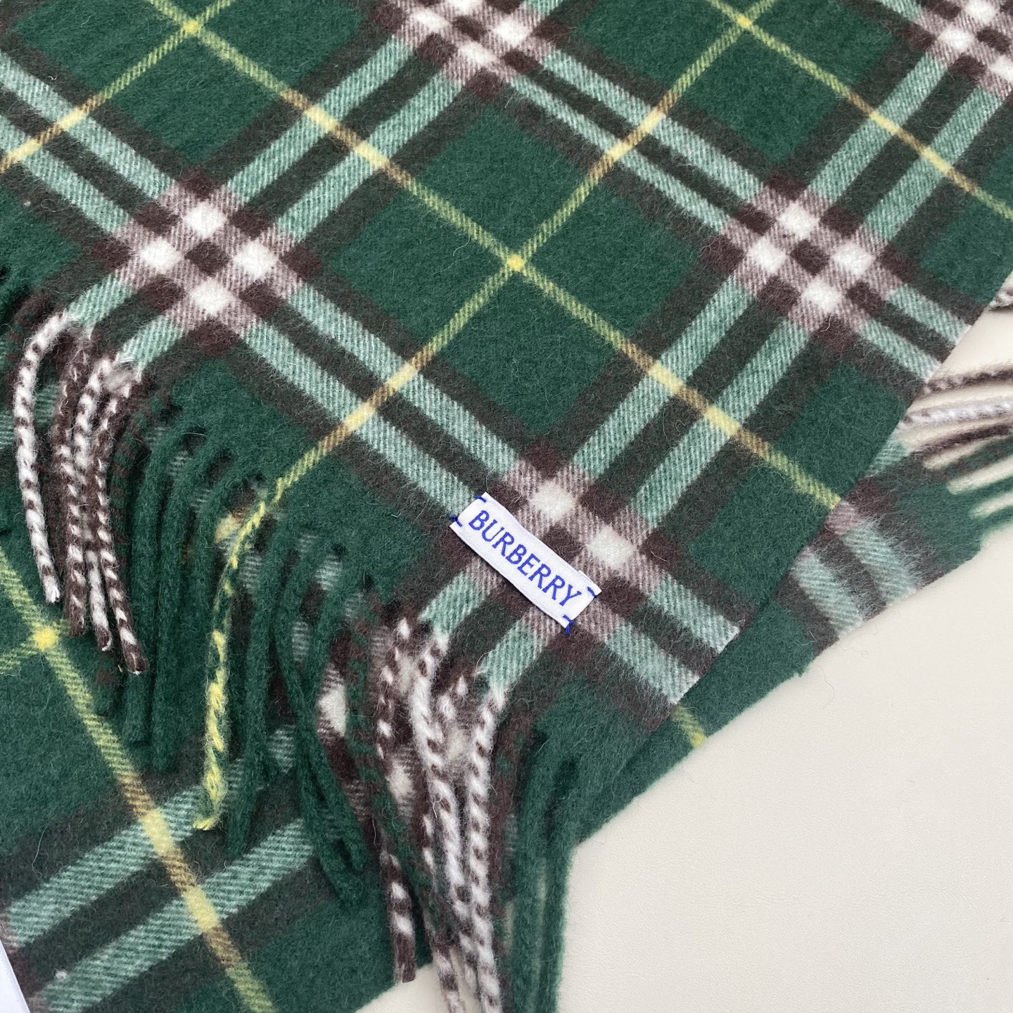 BURBERRY 버버리 체크 머플러 그린 5