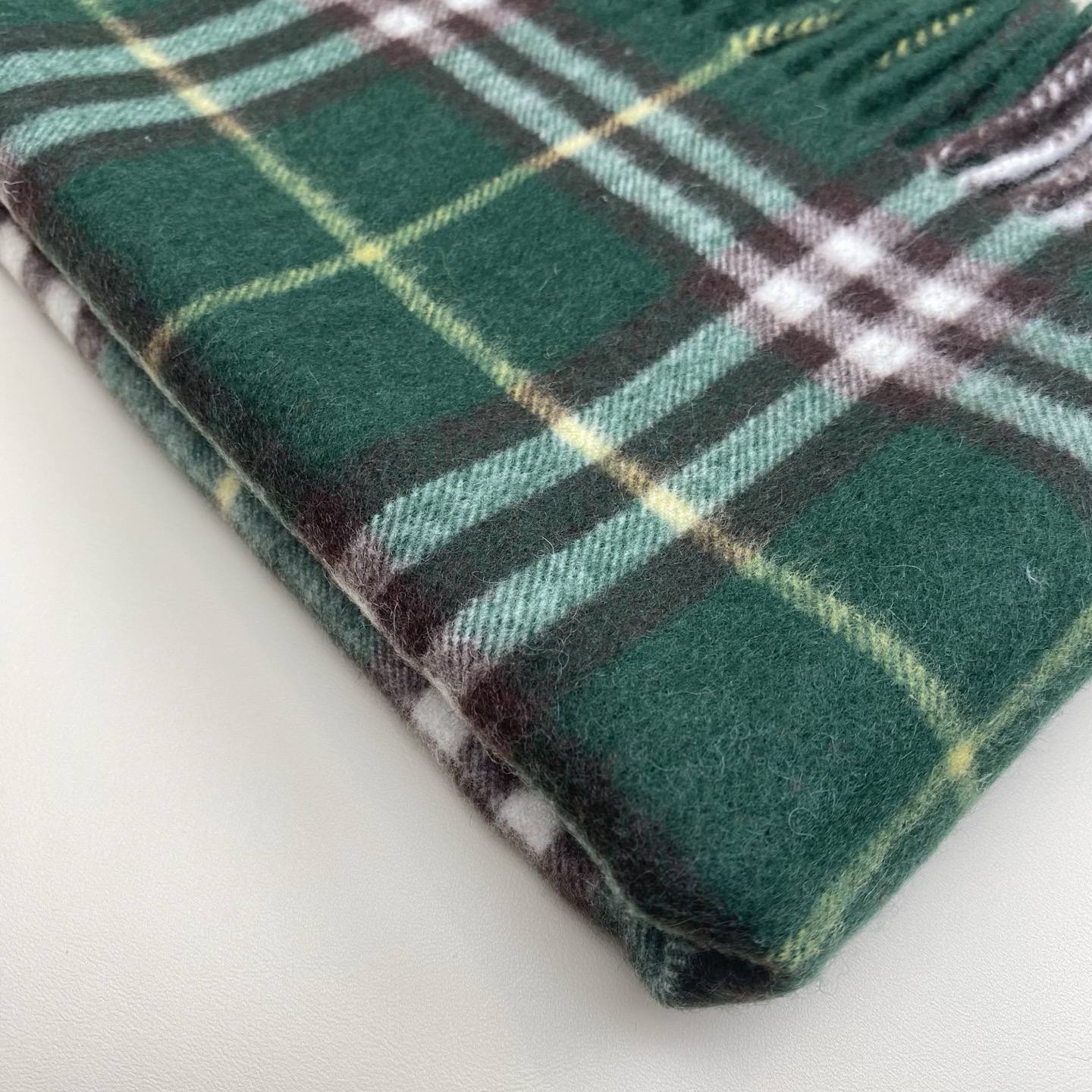 BURBERRY 버버리 체크 머플러 그린 8