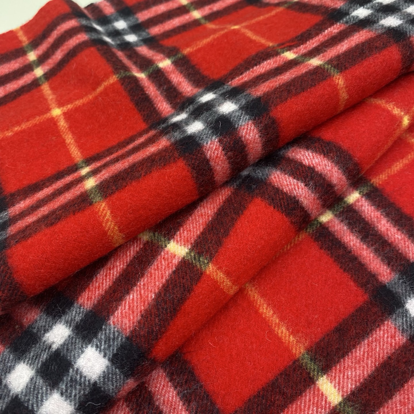 BURBERRY 버버리 체크 패턴 머플러 레드 7